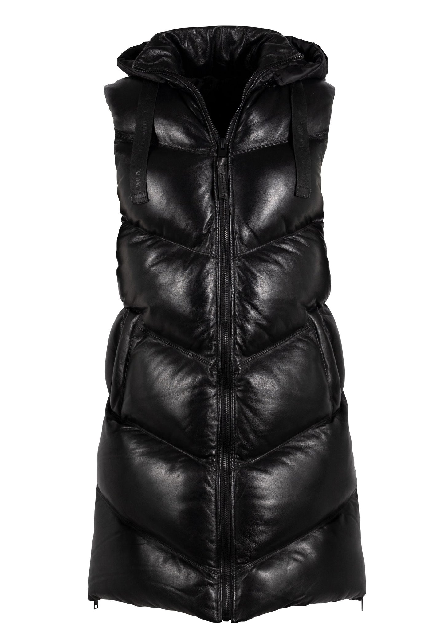 Gina CF Leather Vest, Black