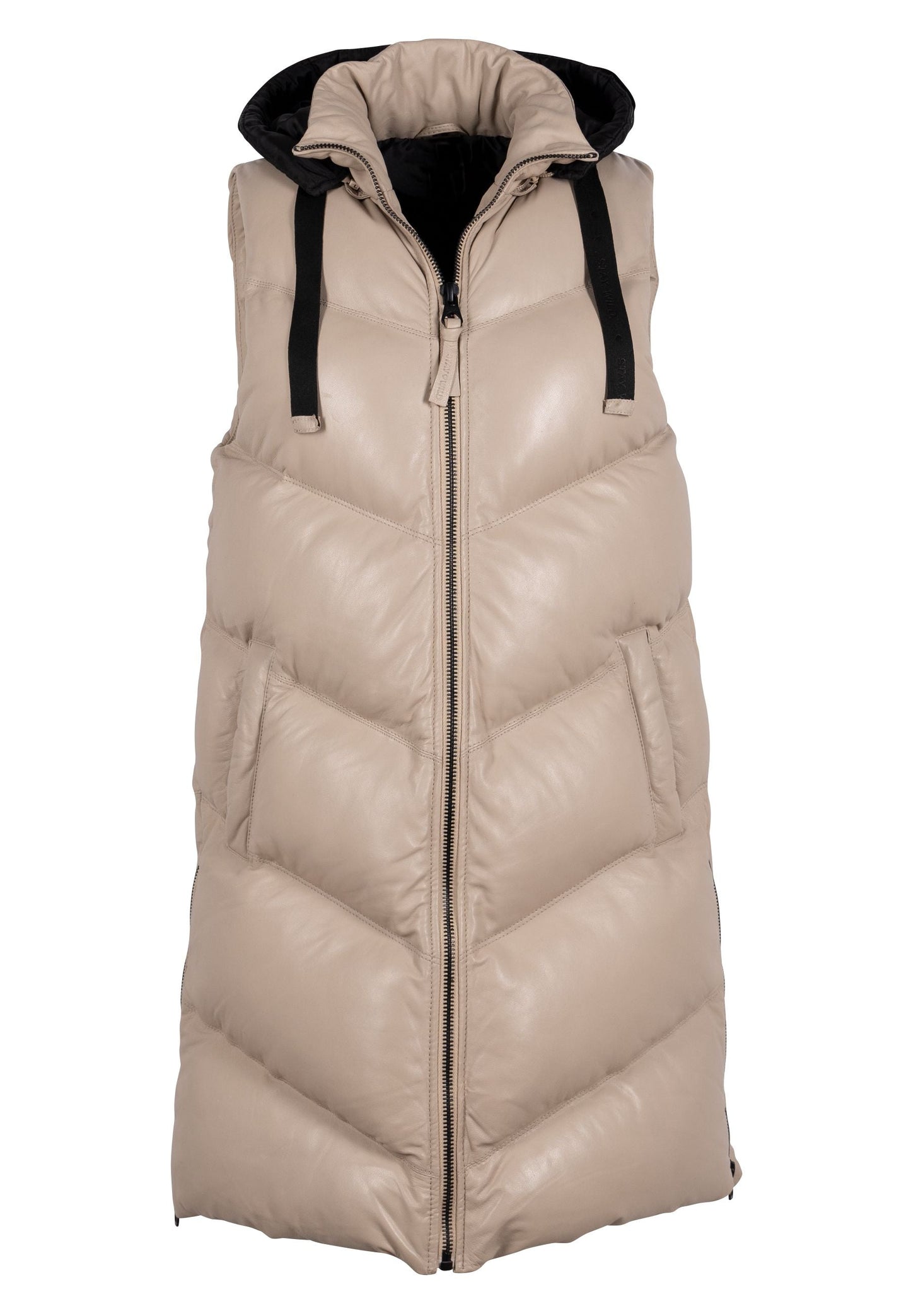 Gina CF Leather Vest, Cream