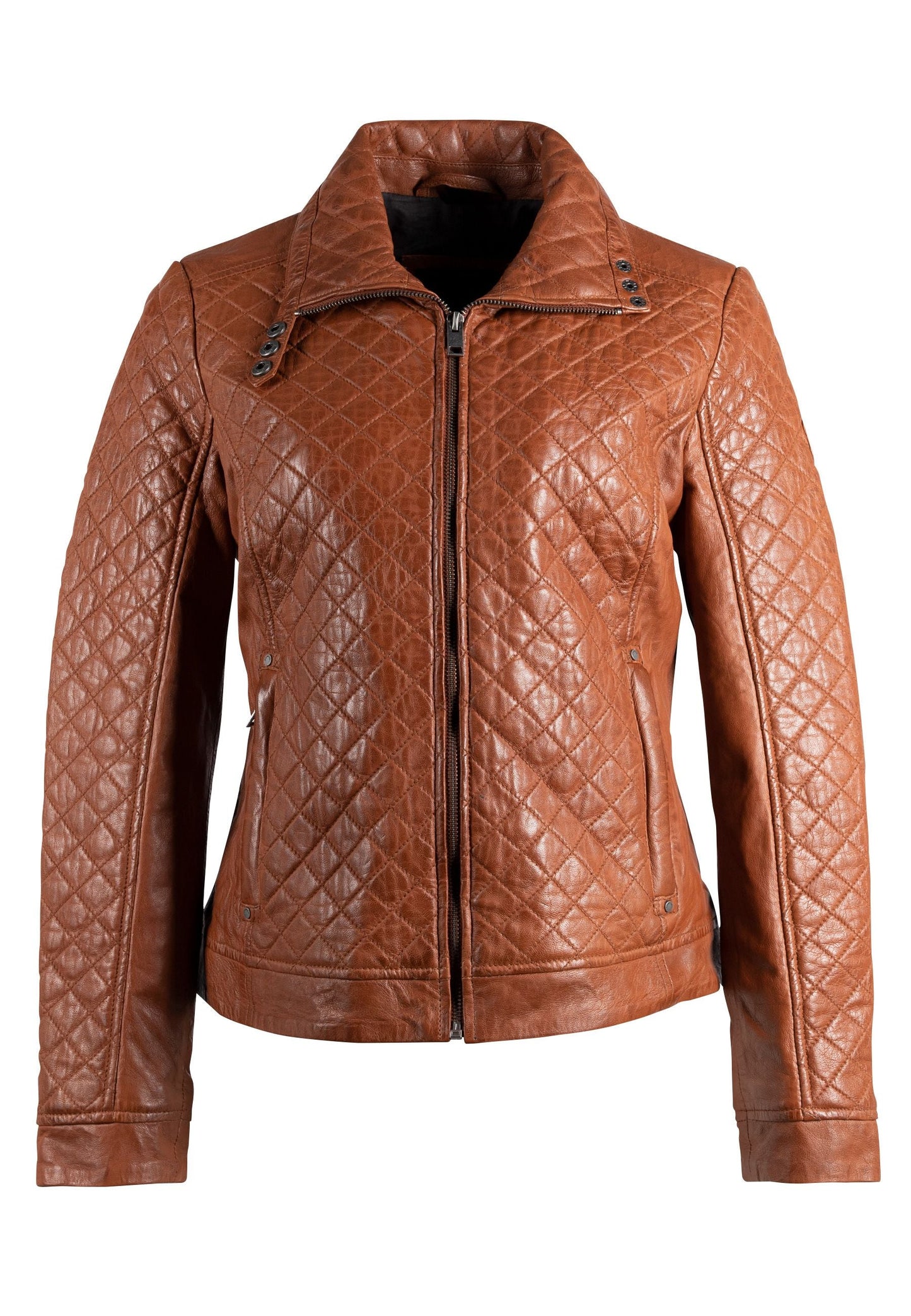 Breana CF Leather Jacket, Burnt Orange