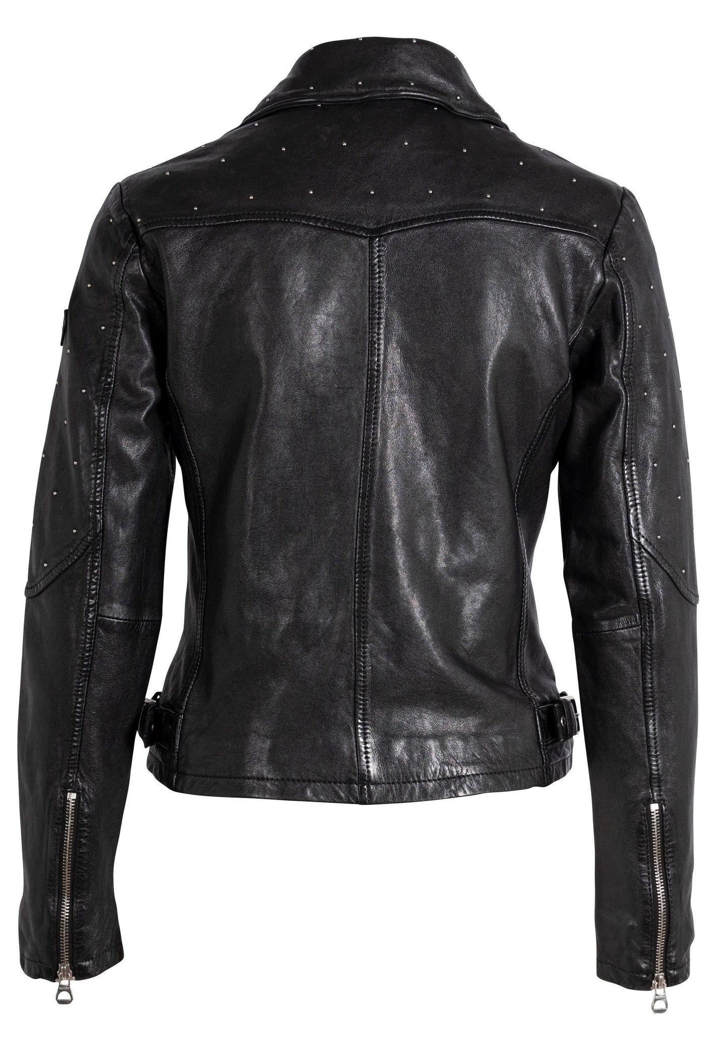 Aleeza RF Leather Jacket, Black