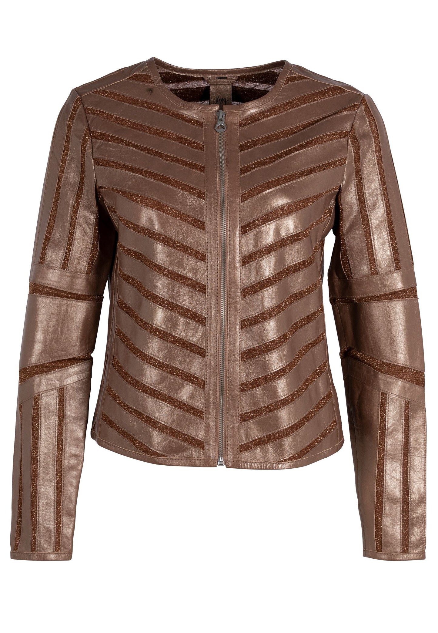 Yula RF Leather Jacket, Copper