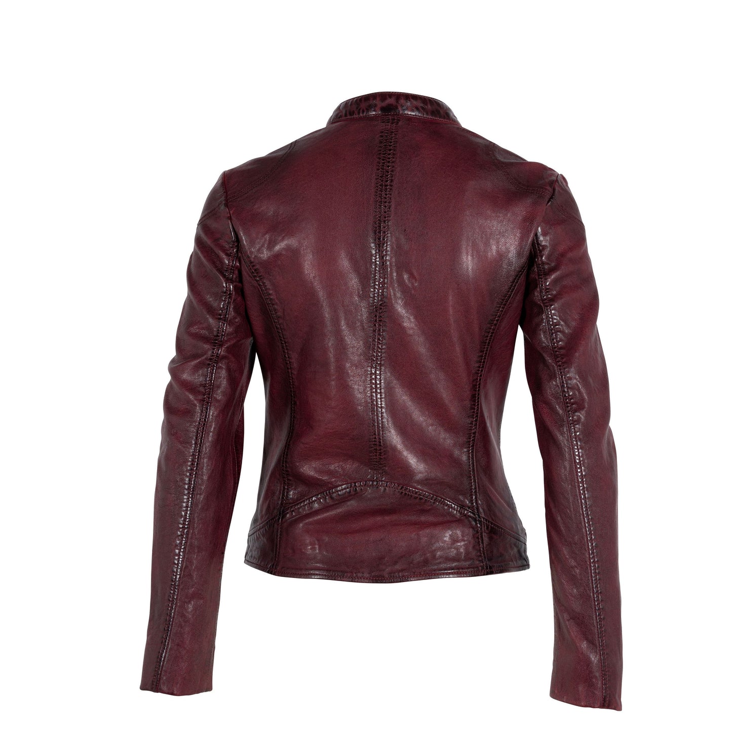 Ziya RF Leather Jacket, Dusty Red