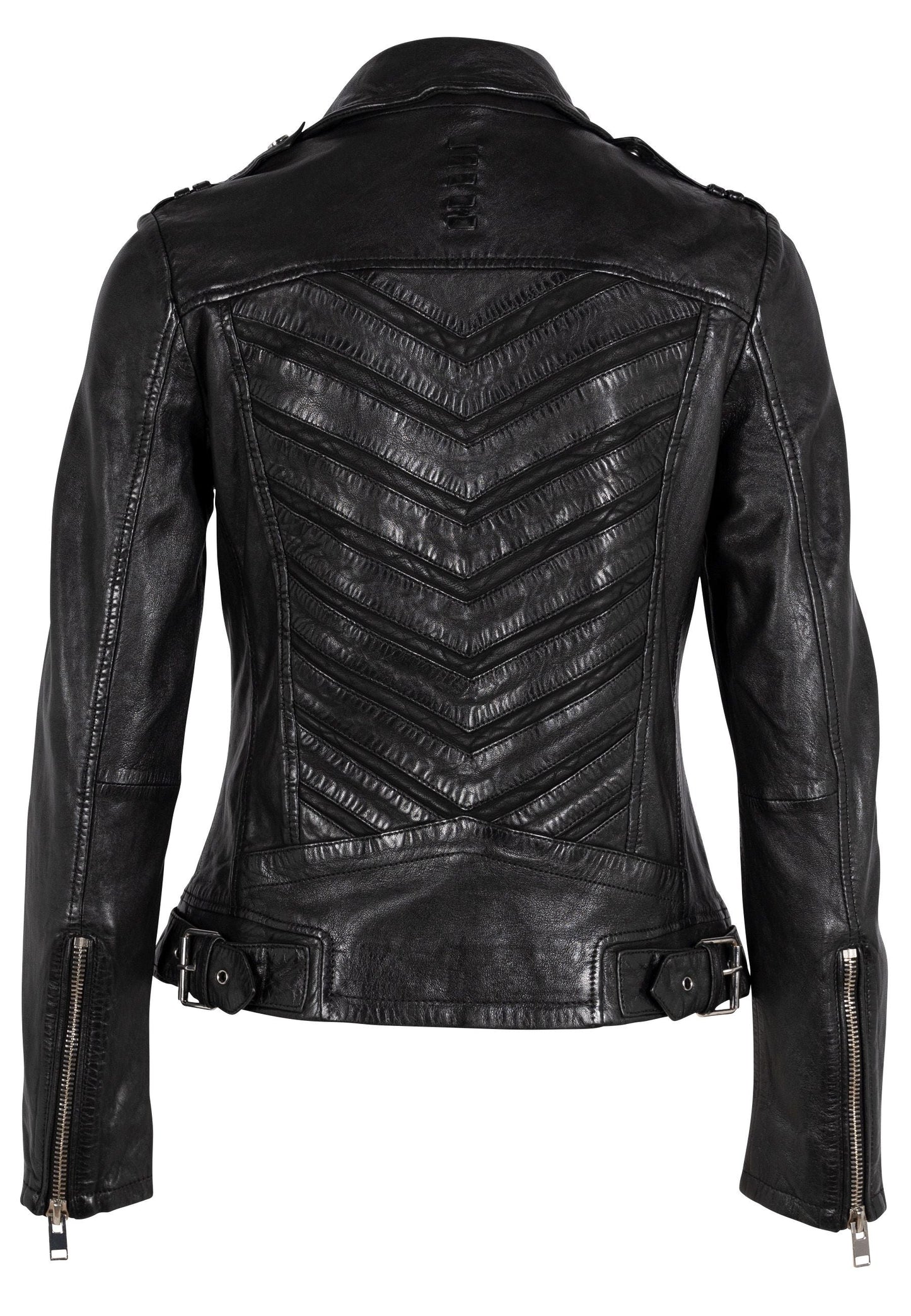 Narin RF Leather Jacket, Black