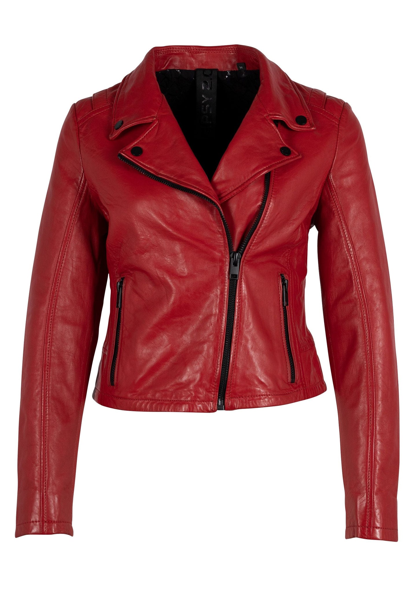 Dalina RF Leather Jacket, Red