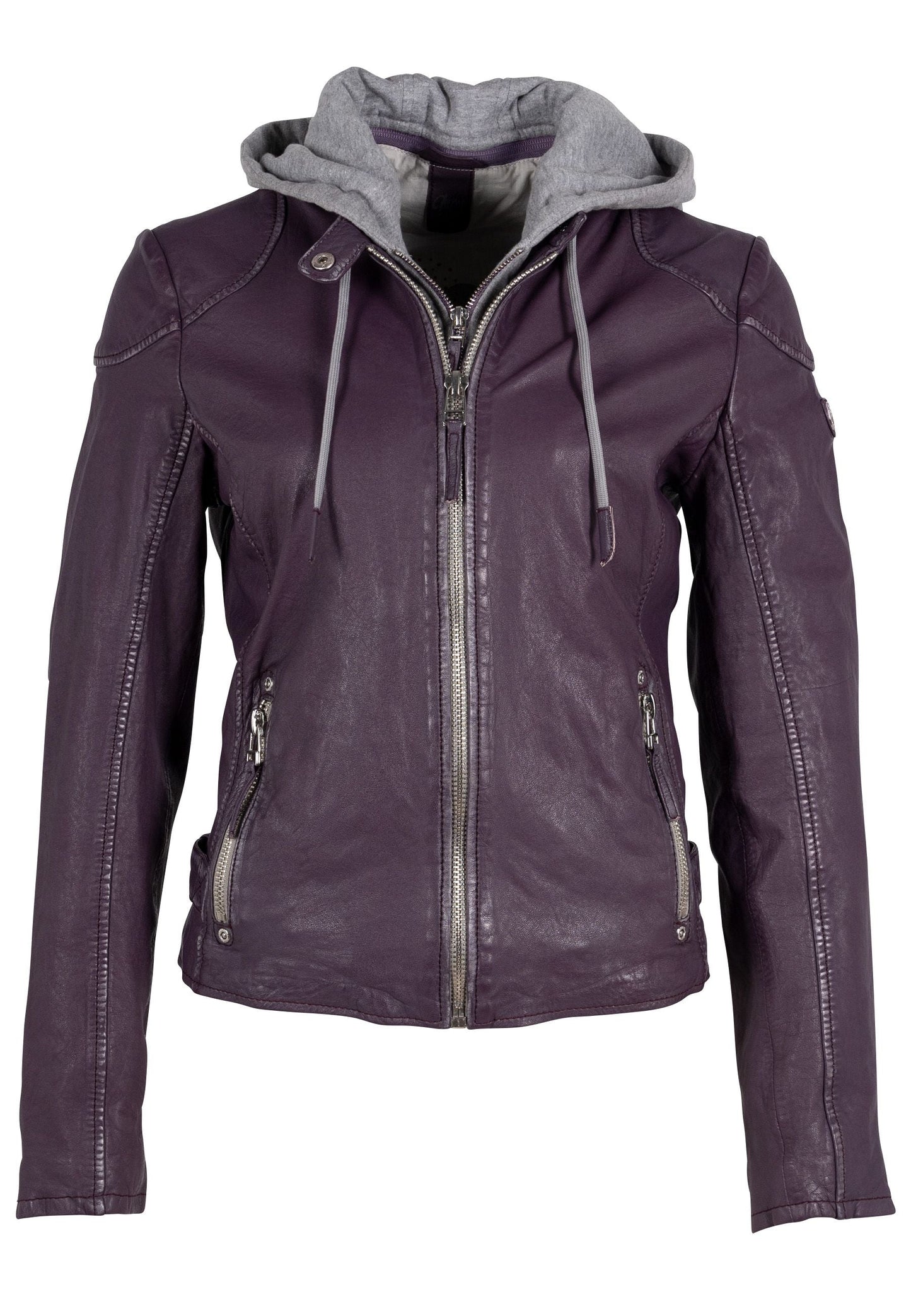 Finja RF Leather Jacket, Purple