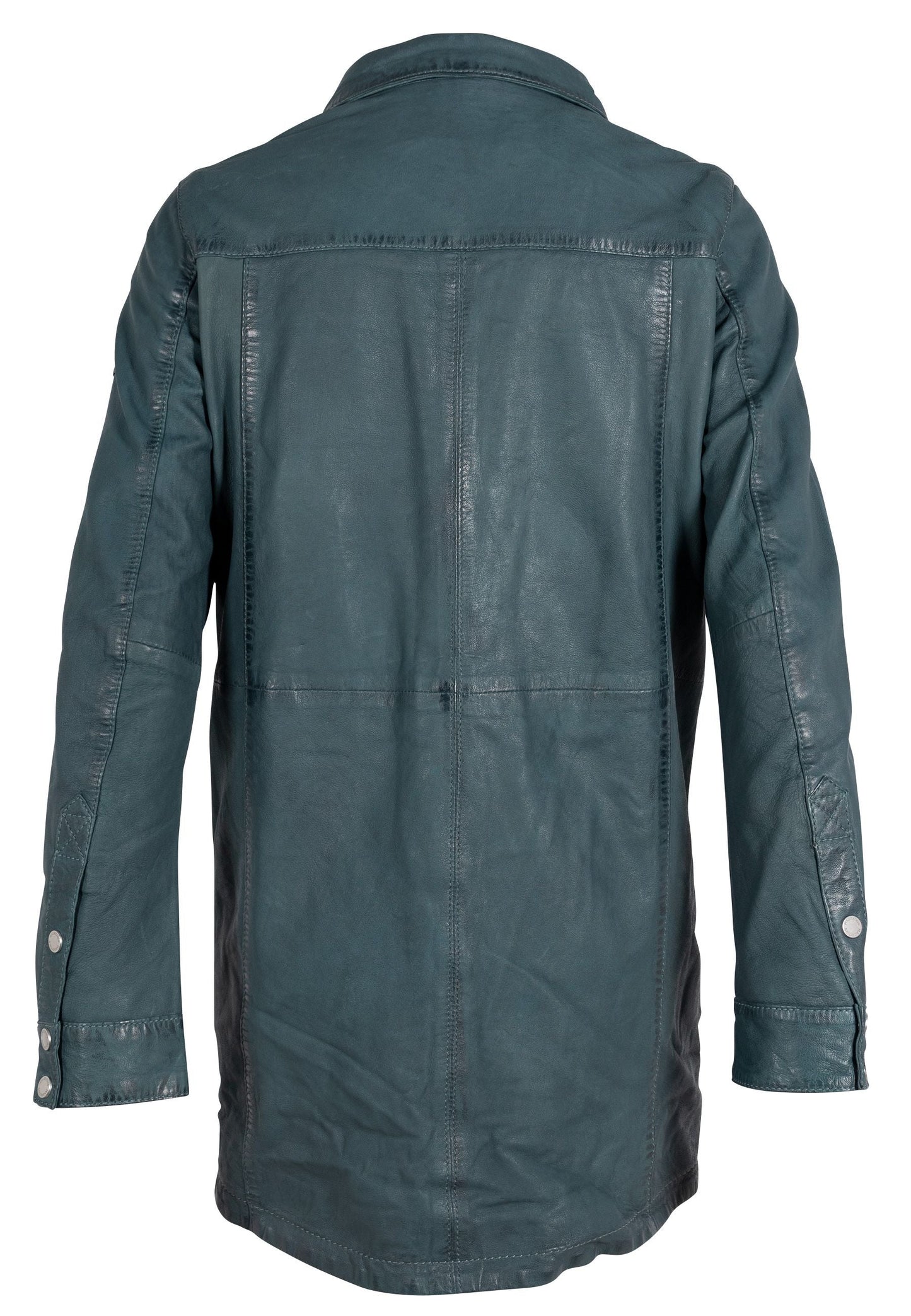 Mahi RF Leather Jacket, Teal