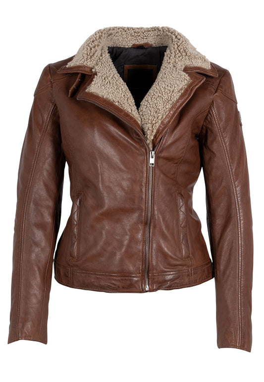 Jenja CF Leather Jacket, Cognac