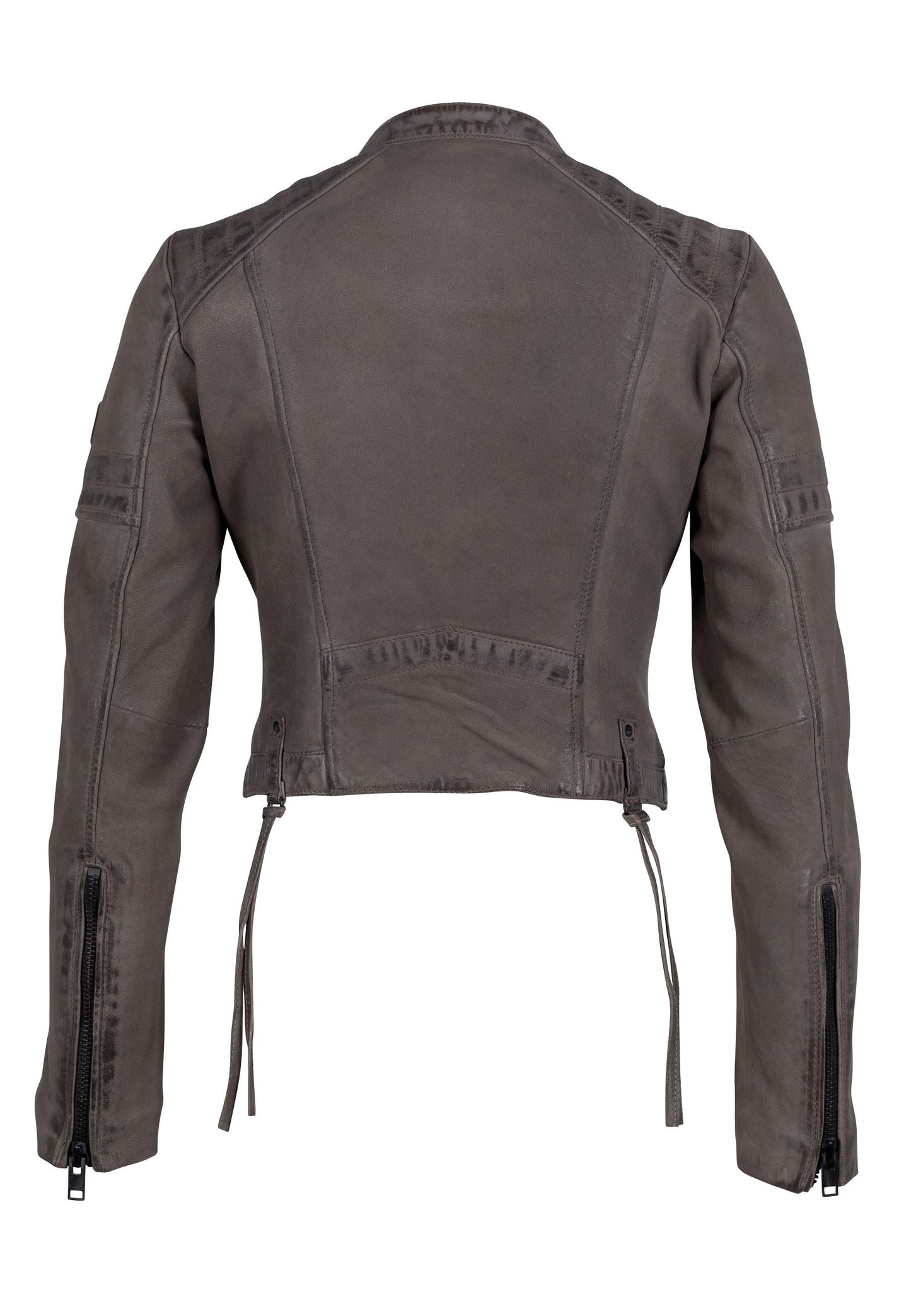 Amyna RF Leather Jacket, Grey