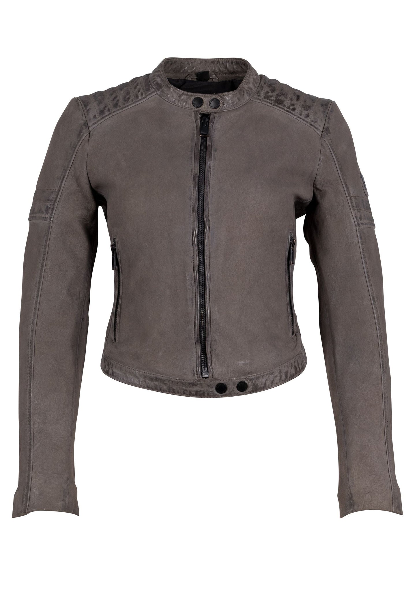 Amyna RF Leather Jacket, Grey