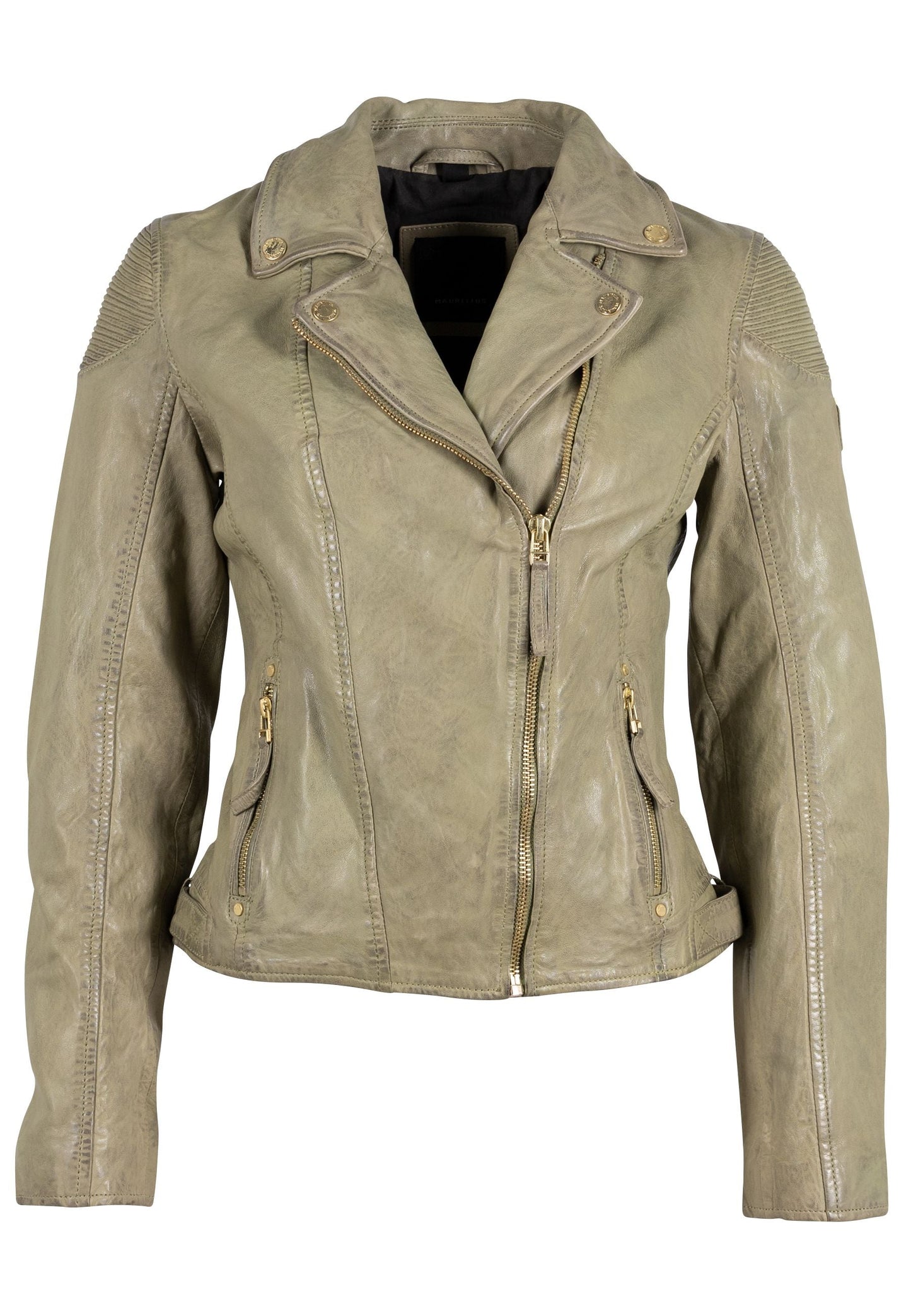 Raizel RF Leather Jacket, Sage