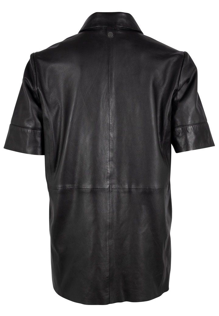 Lotta CF Leather T-Shirt, Black