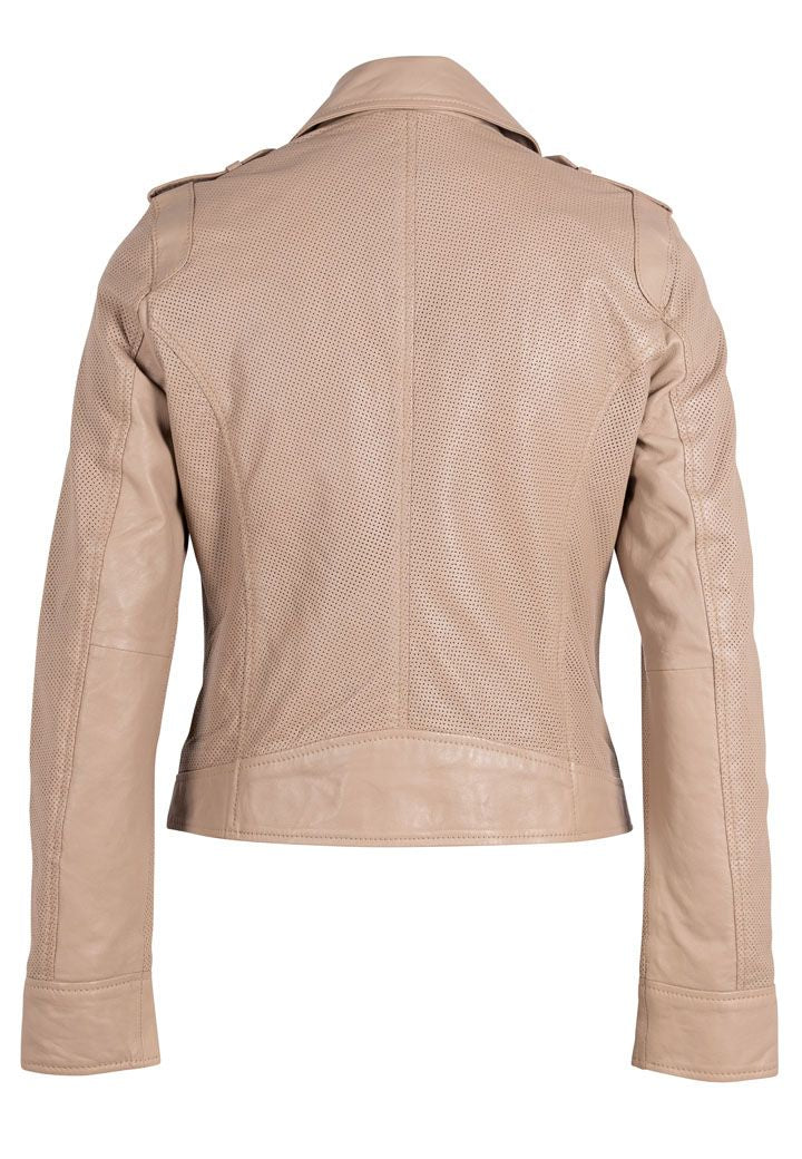 Sinta RF Leather Jacket, Sand