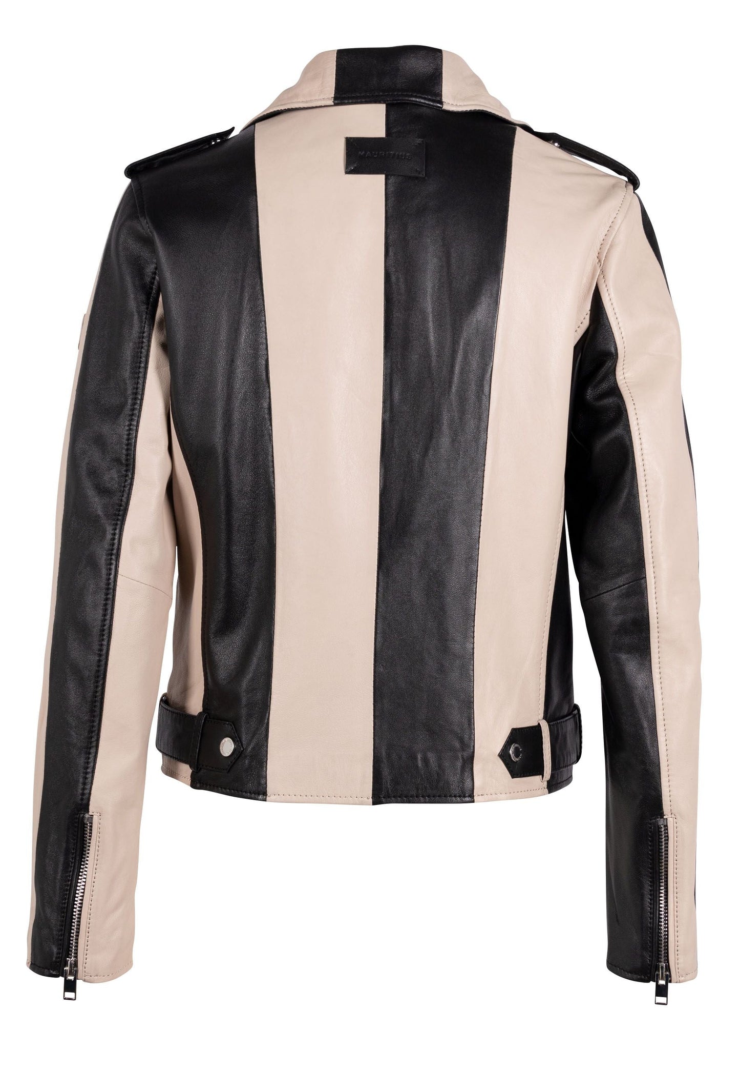 Armilla CF Leather Jacket, Black and Beige