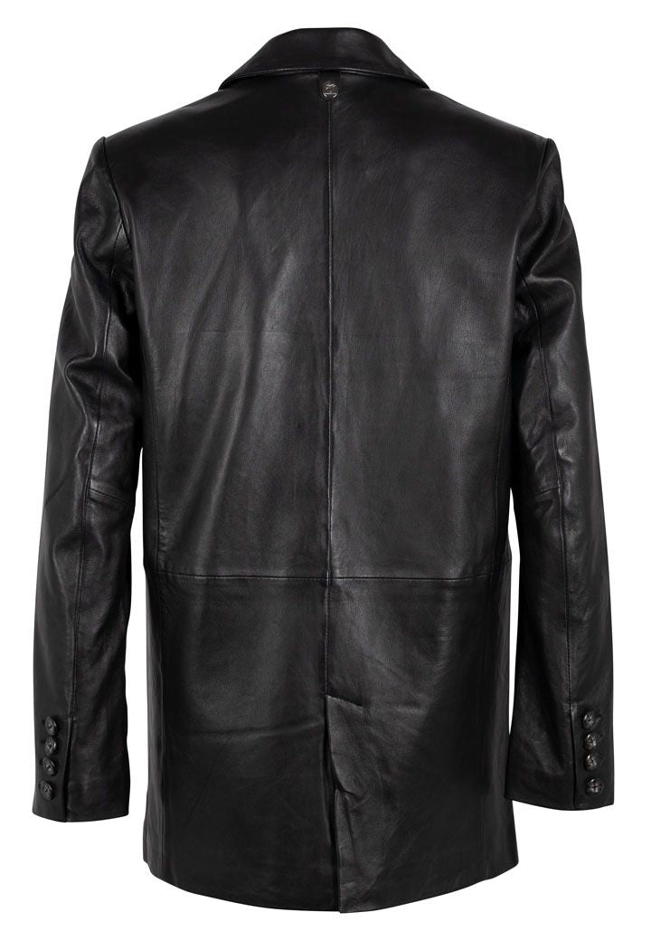 Lieke CF Leather Blazer, Black