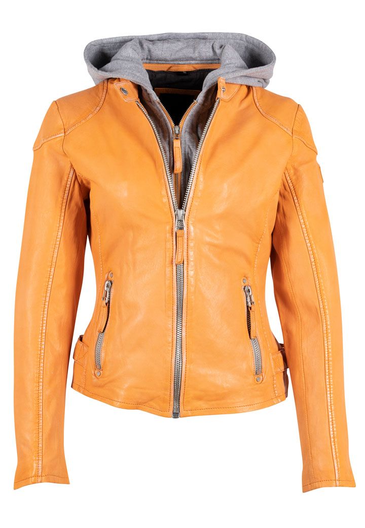 Finja RF Leather Jacket, Apricot Crush