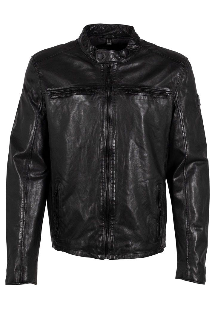 Jon 2 RF Leather Jacket, Black