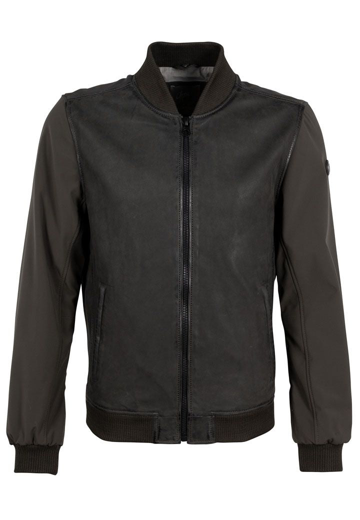 Horizon CF Leather Jacket, Olive