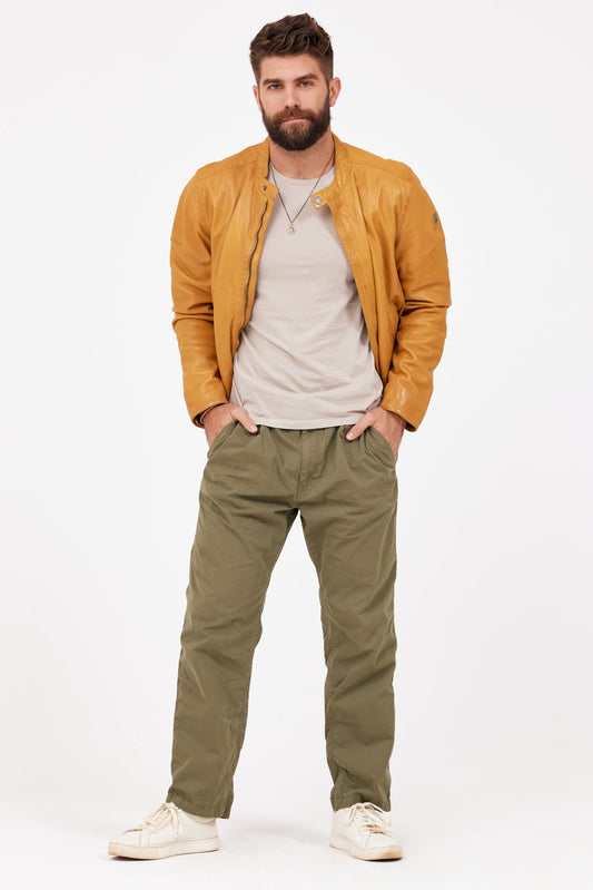 Solvic CF Leather Jacket, Curry