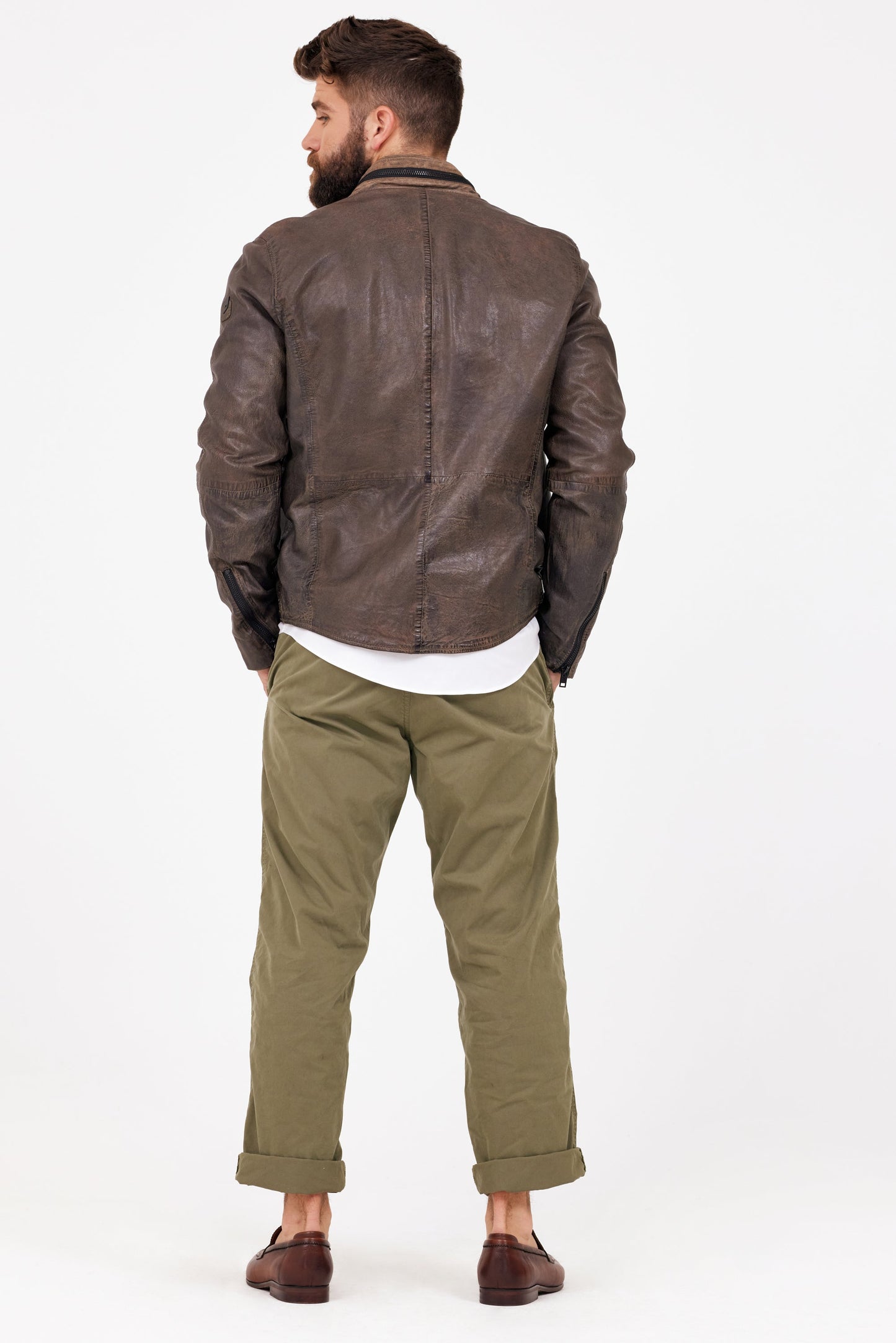 Cove RF Leather Jacket, Elephant