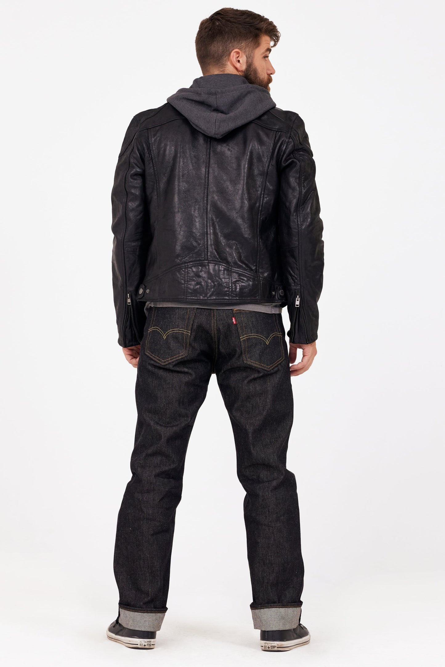 Biko RF Leather Jacket, Black