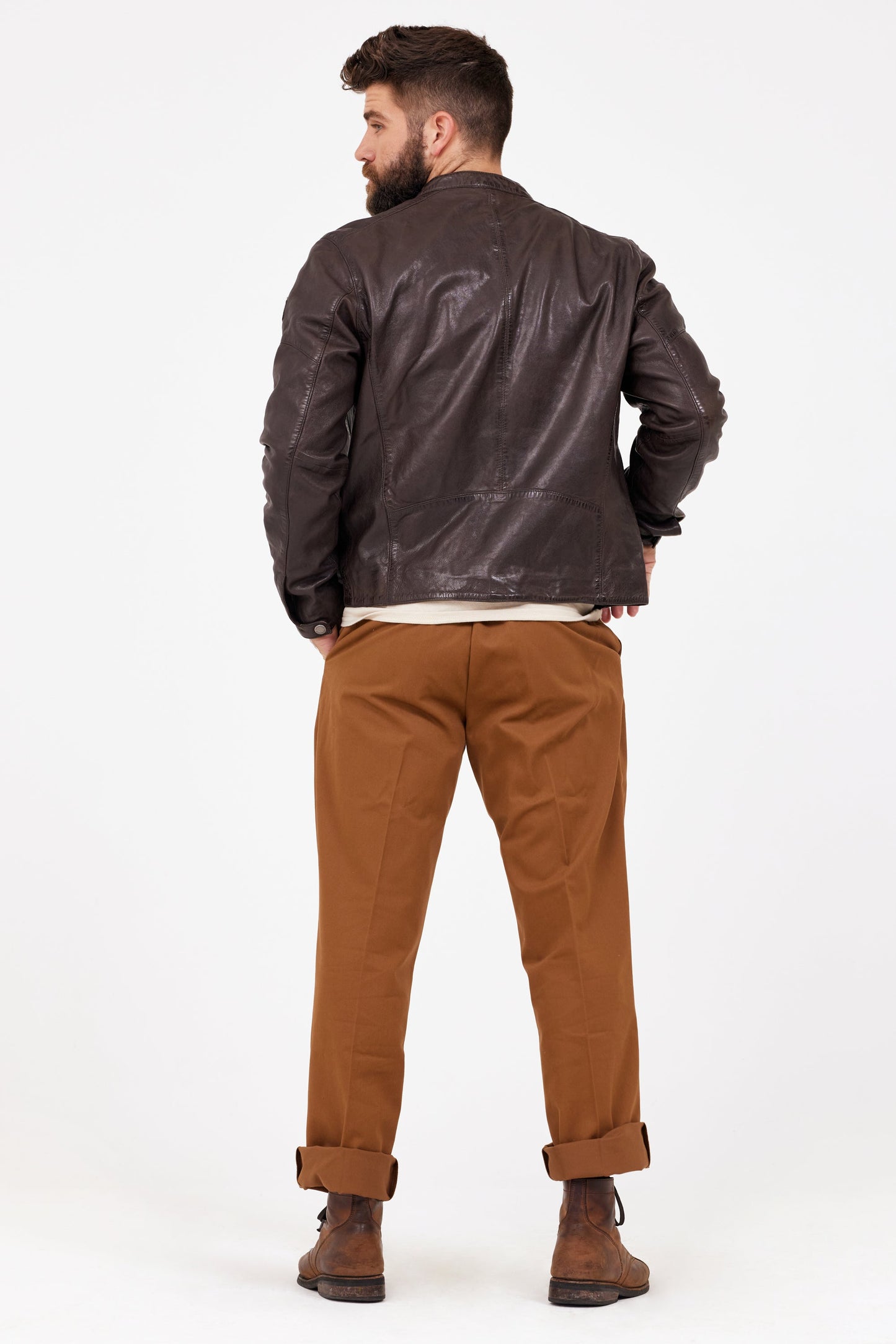 Solvic CF Leather Jacket, Dark Brown