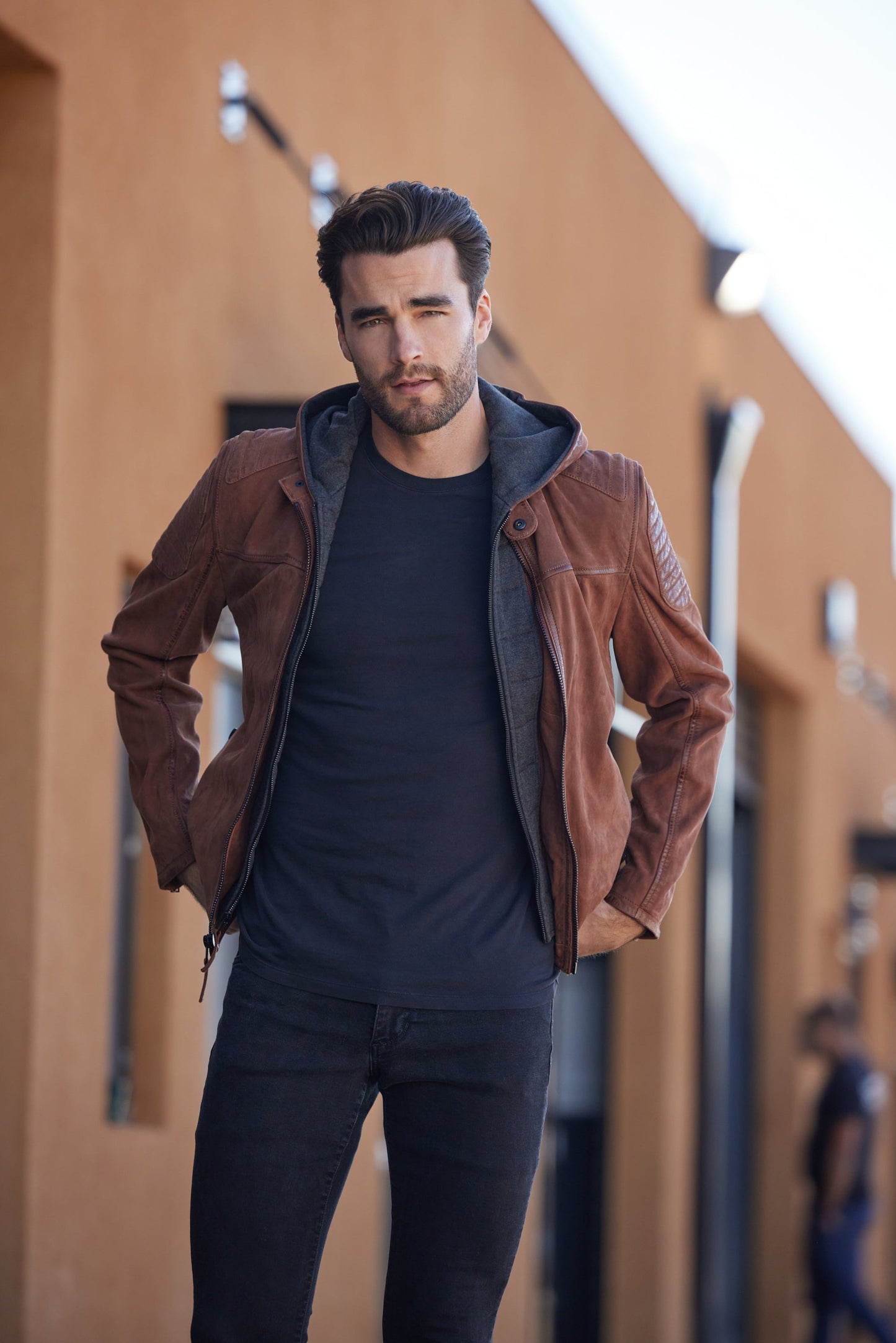 Xilo RF Leather Jacket, Cognac