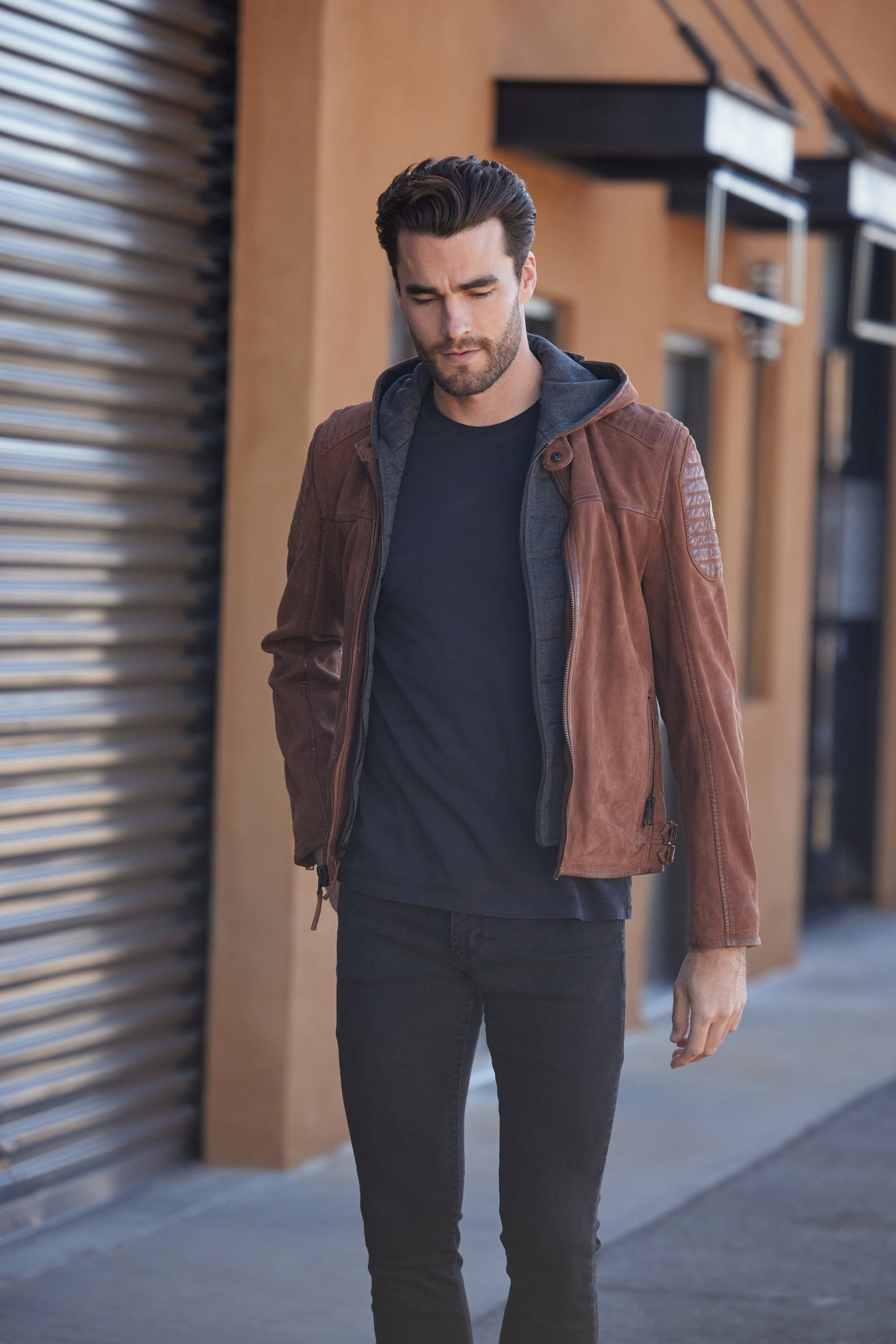 Xilo RF Leather Jacket, Cognac