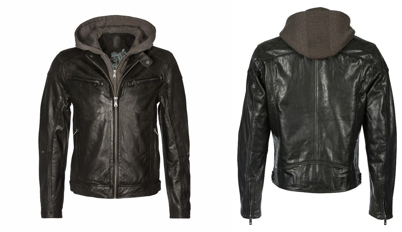 Biko RF Leather Jacket, Black