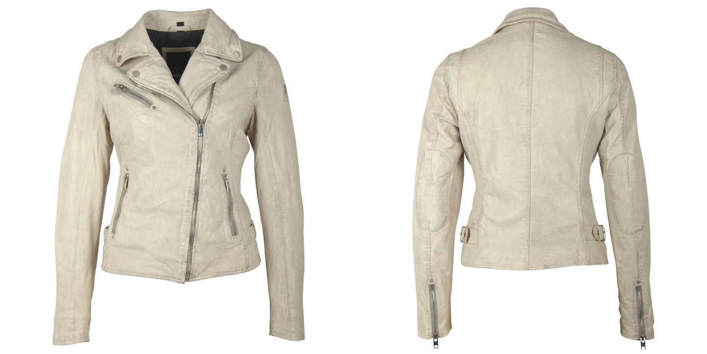 Sofia RF Leather Jacket, Off White