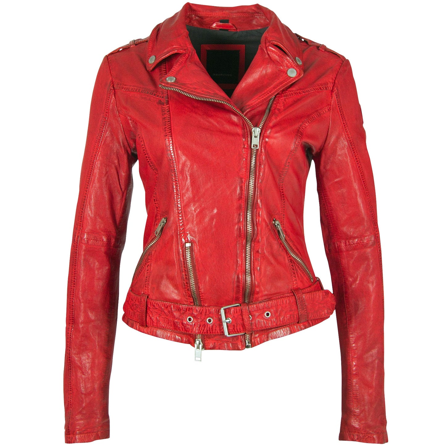 Wild RF Leather Jacket, Lipstick Red