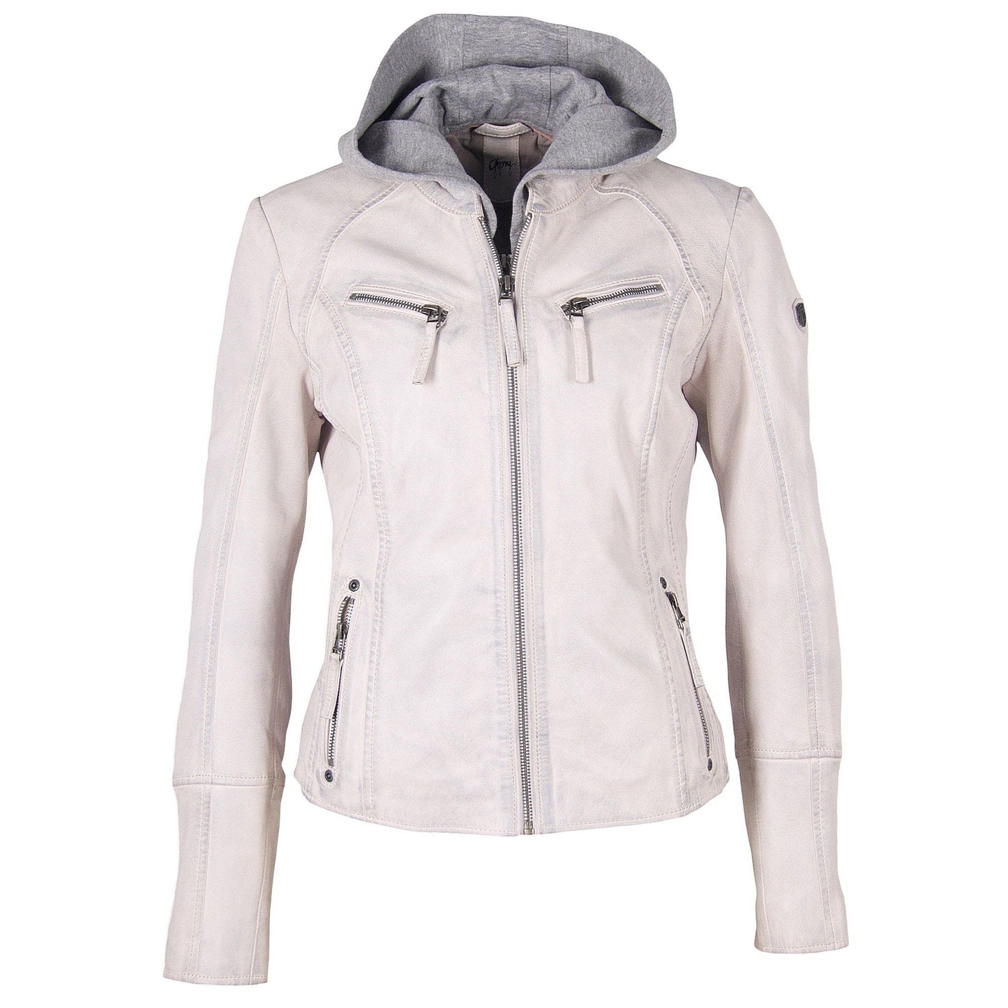 Nola RF Leather Jacket, White