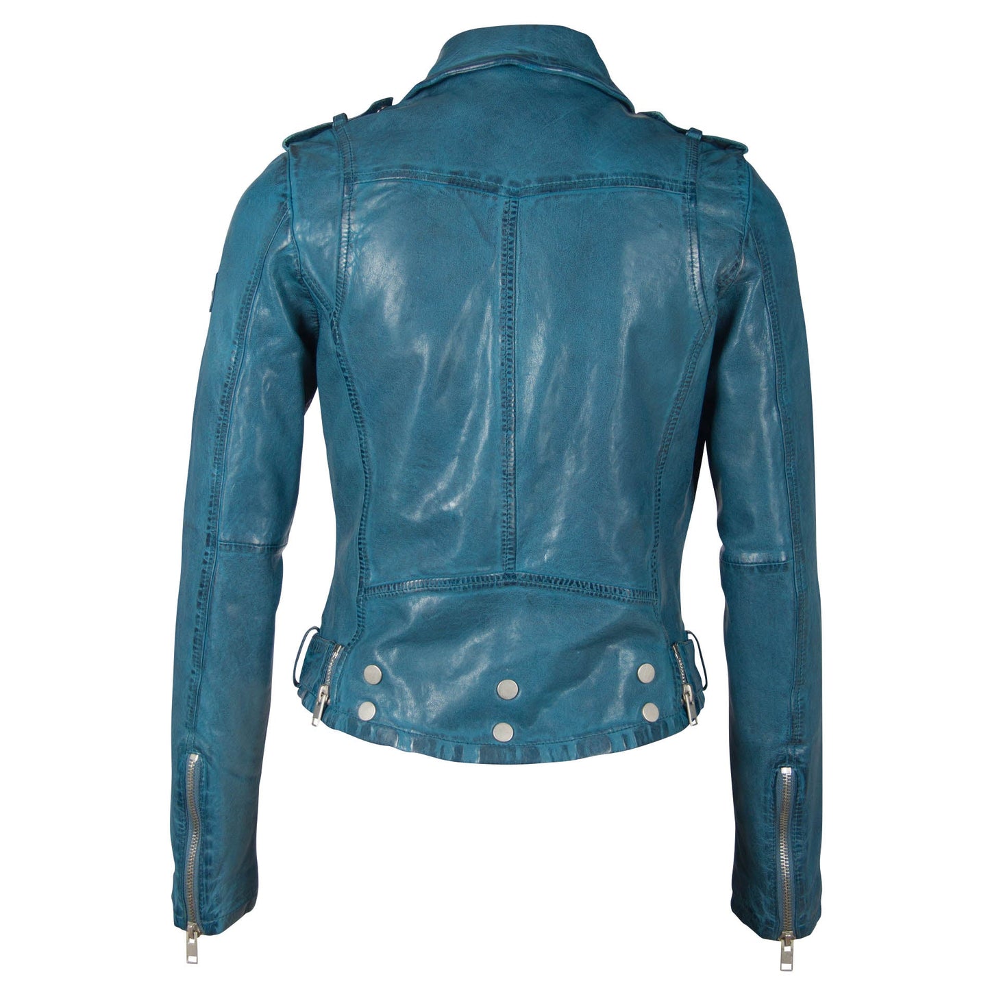 Wild RF Leather Jacket, Teal