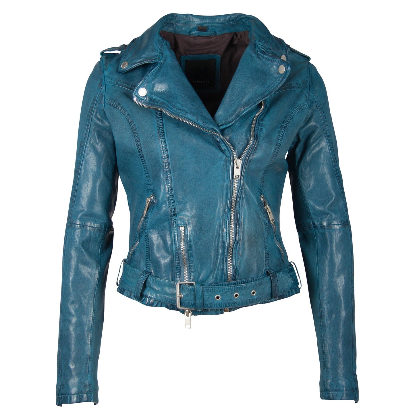 Wild RF Leather Jacket, Teal