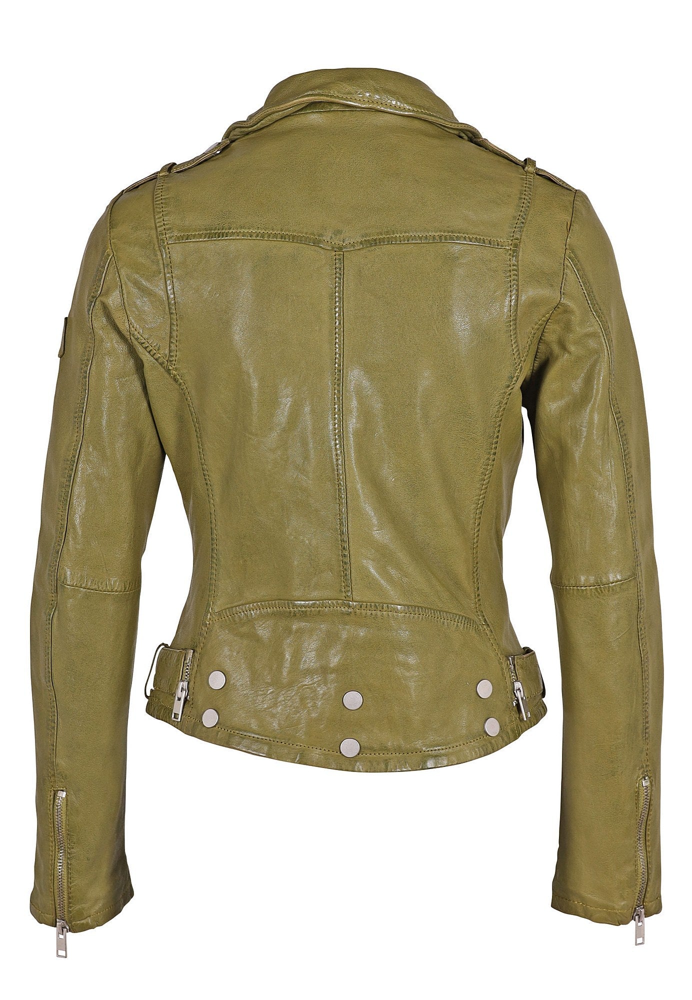 Wild RF Leather Jacket, Olive Oil