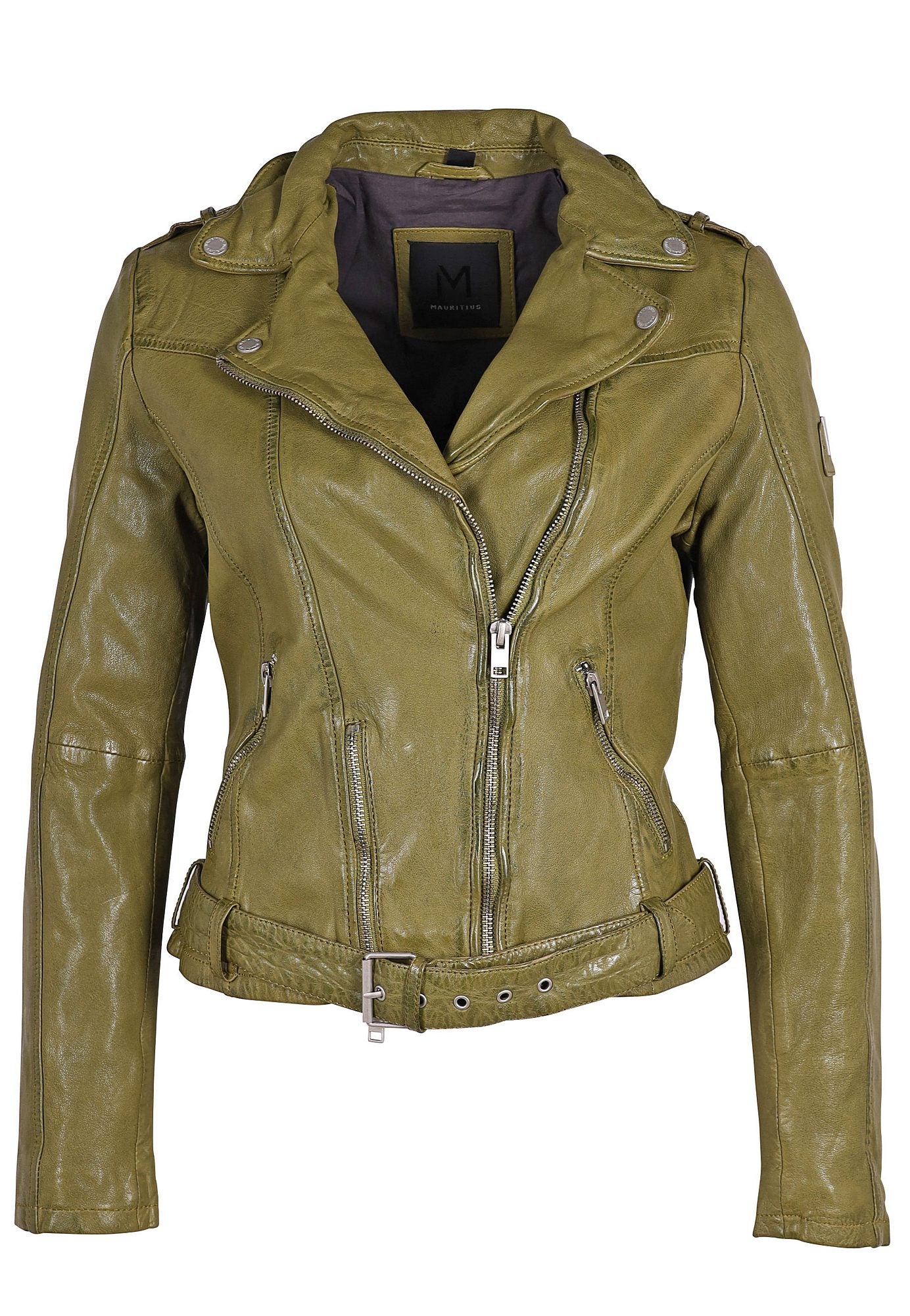 Wild RF Leather Jacket, Olive Oil