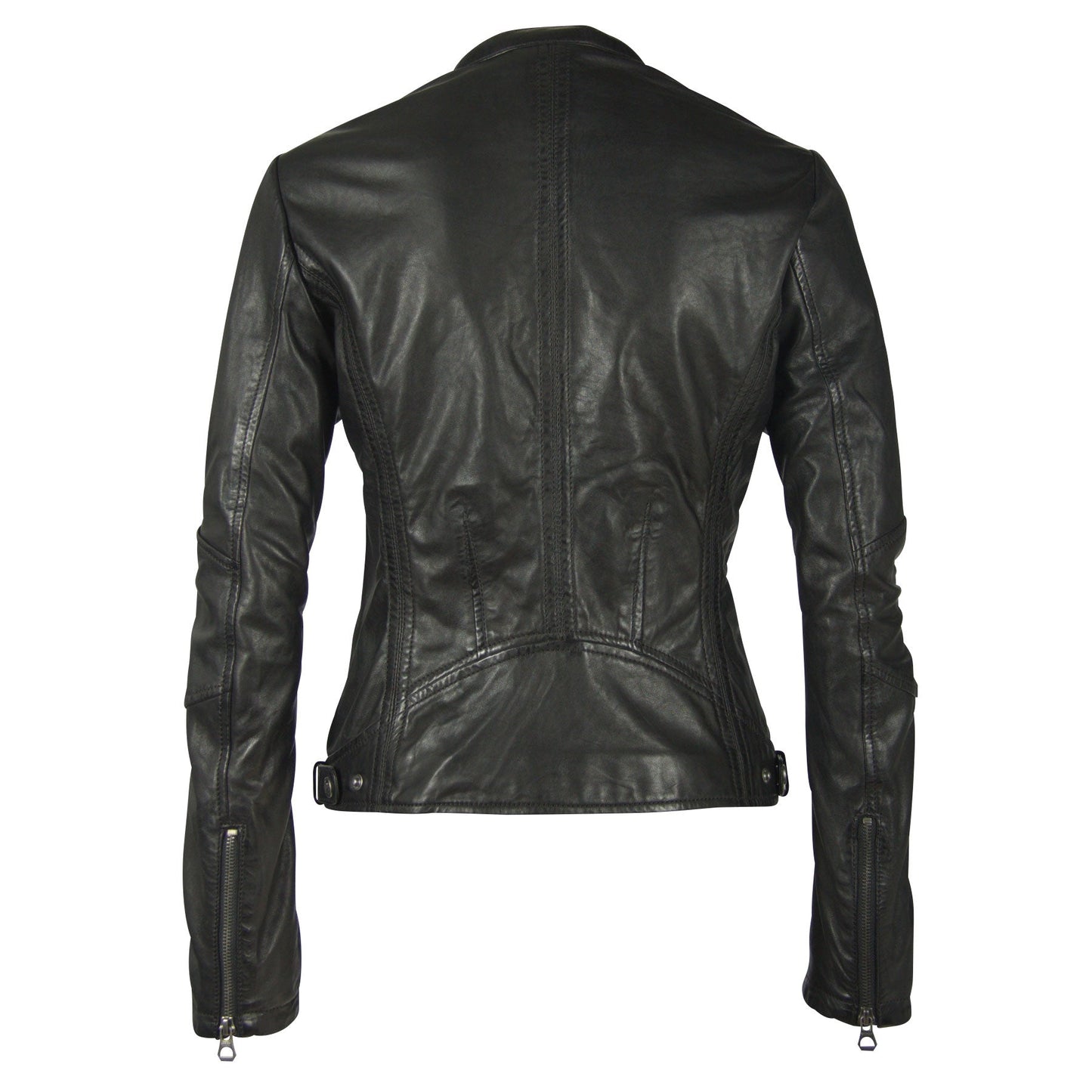 Mimmy RF Leather Jacket, Black