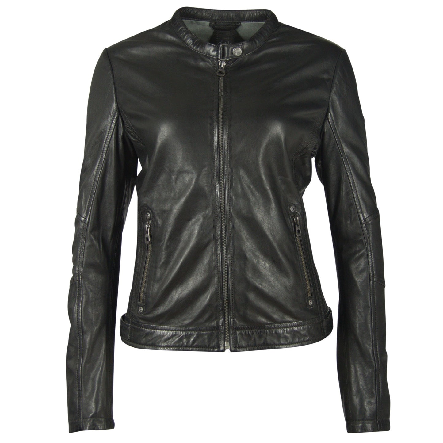 Mimmy RF Leather Jacket, Black