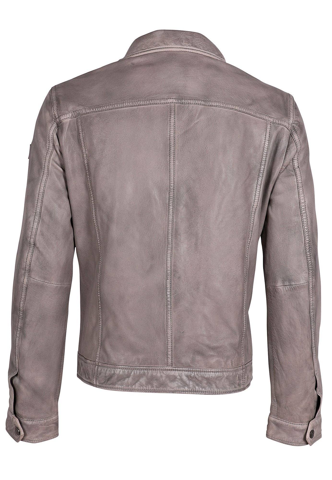 Geoff Leather Jacket, Stone