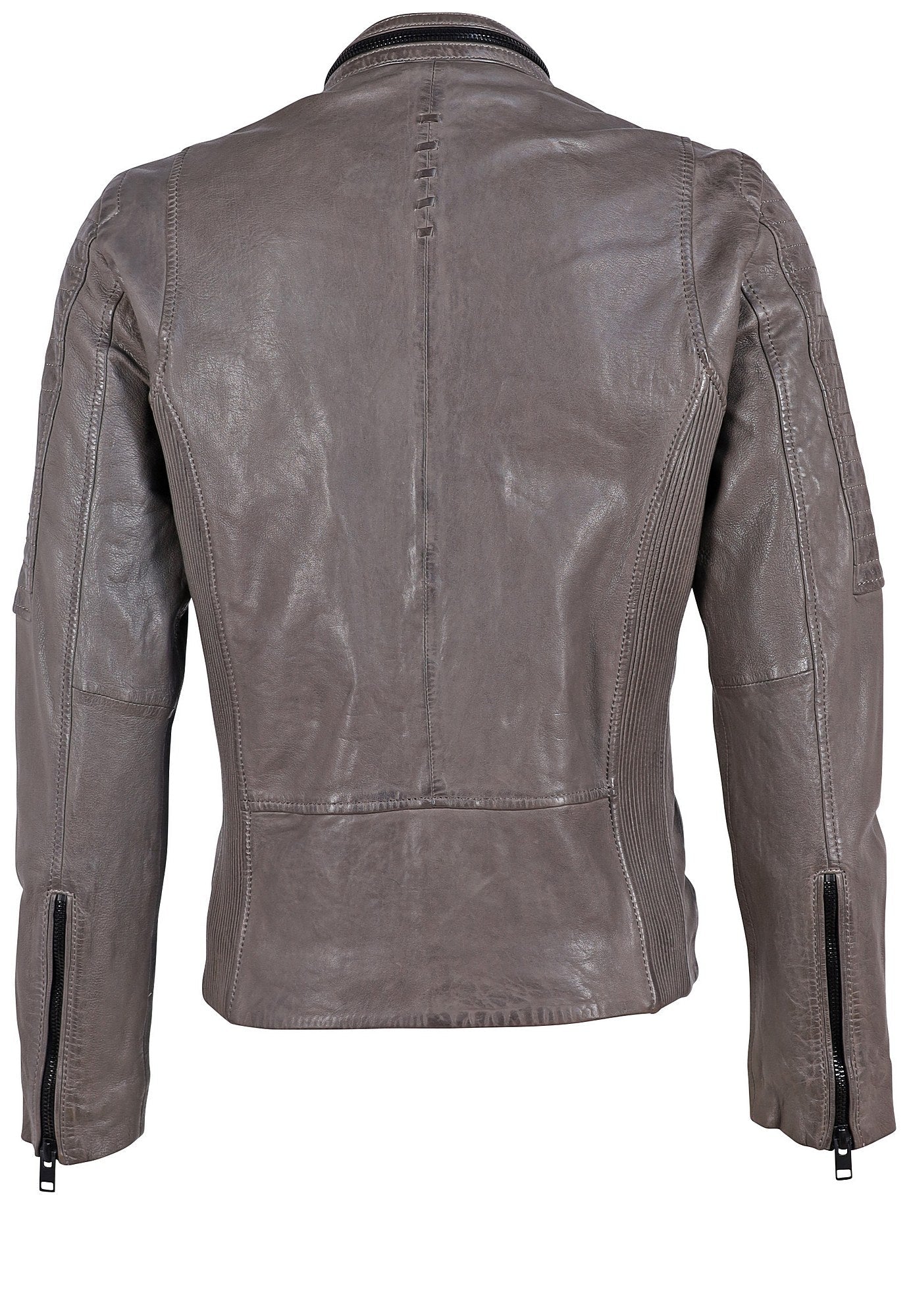 Emrys RF Leather Jacket, Grey