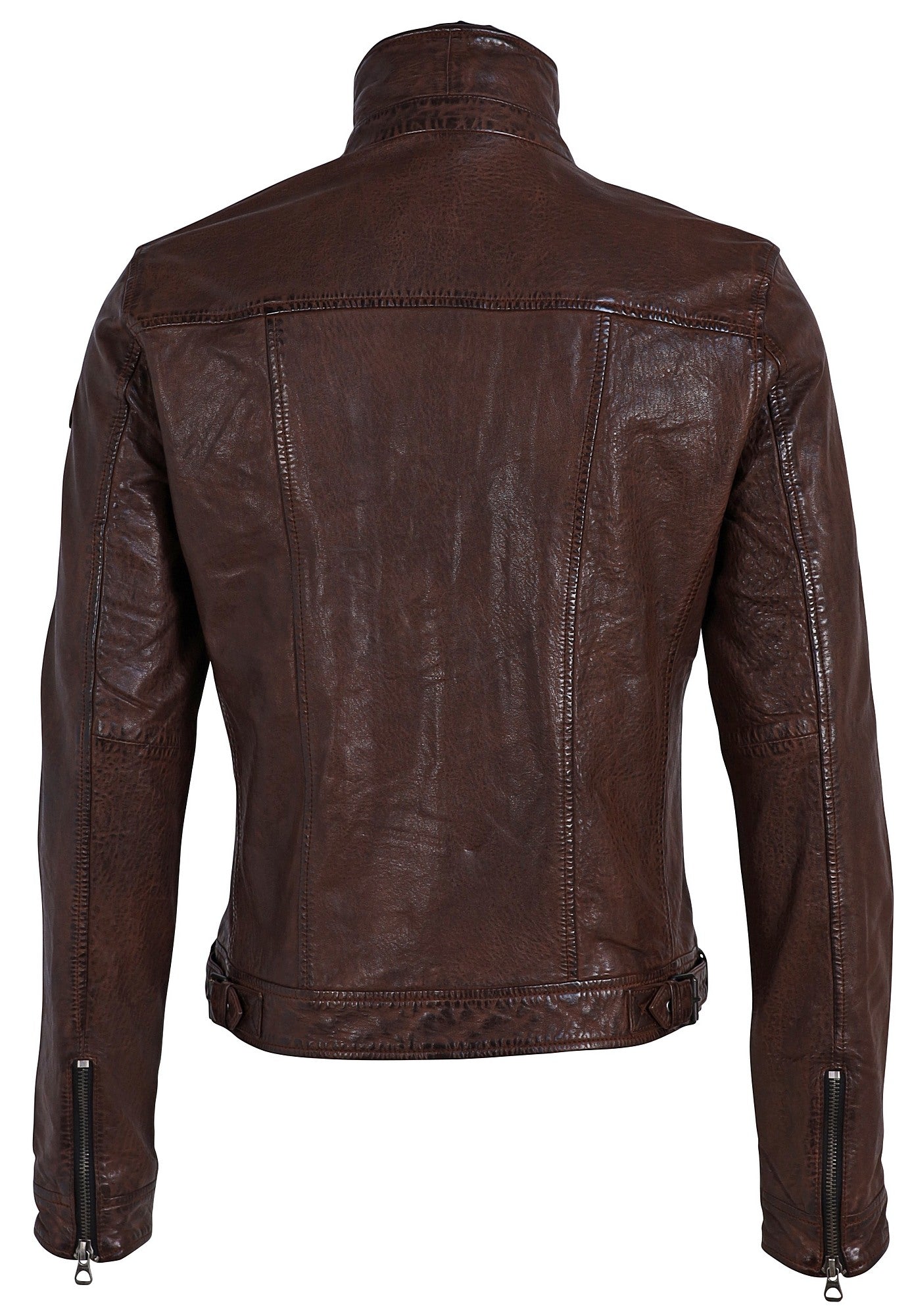 Bain Leather Jacket, Dark Wood