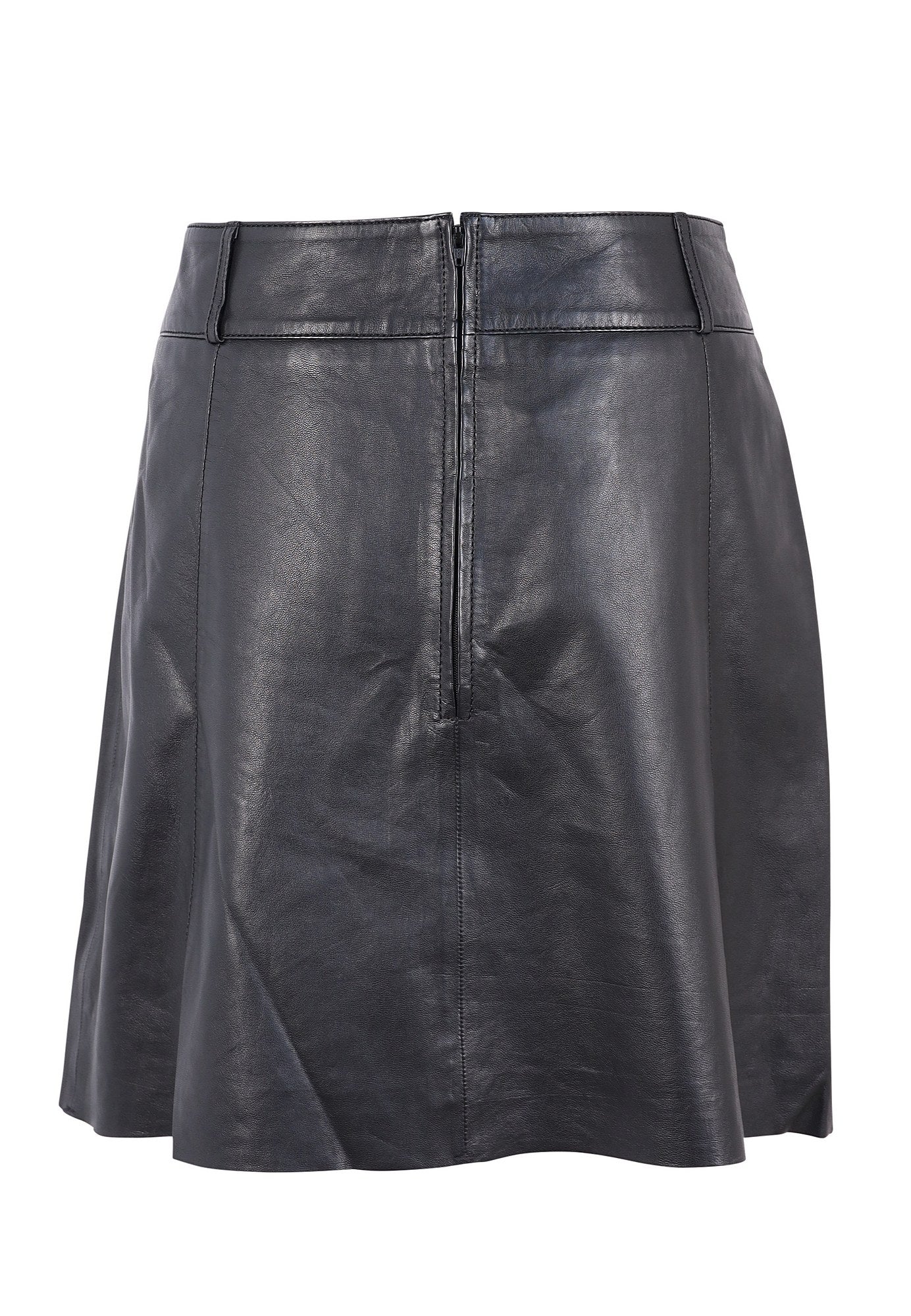 Jella RF Leather Skirt, Black