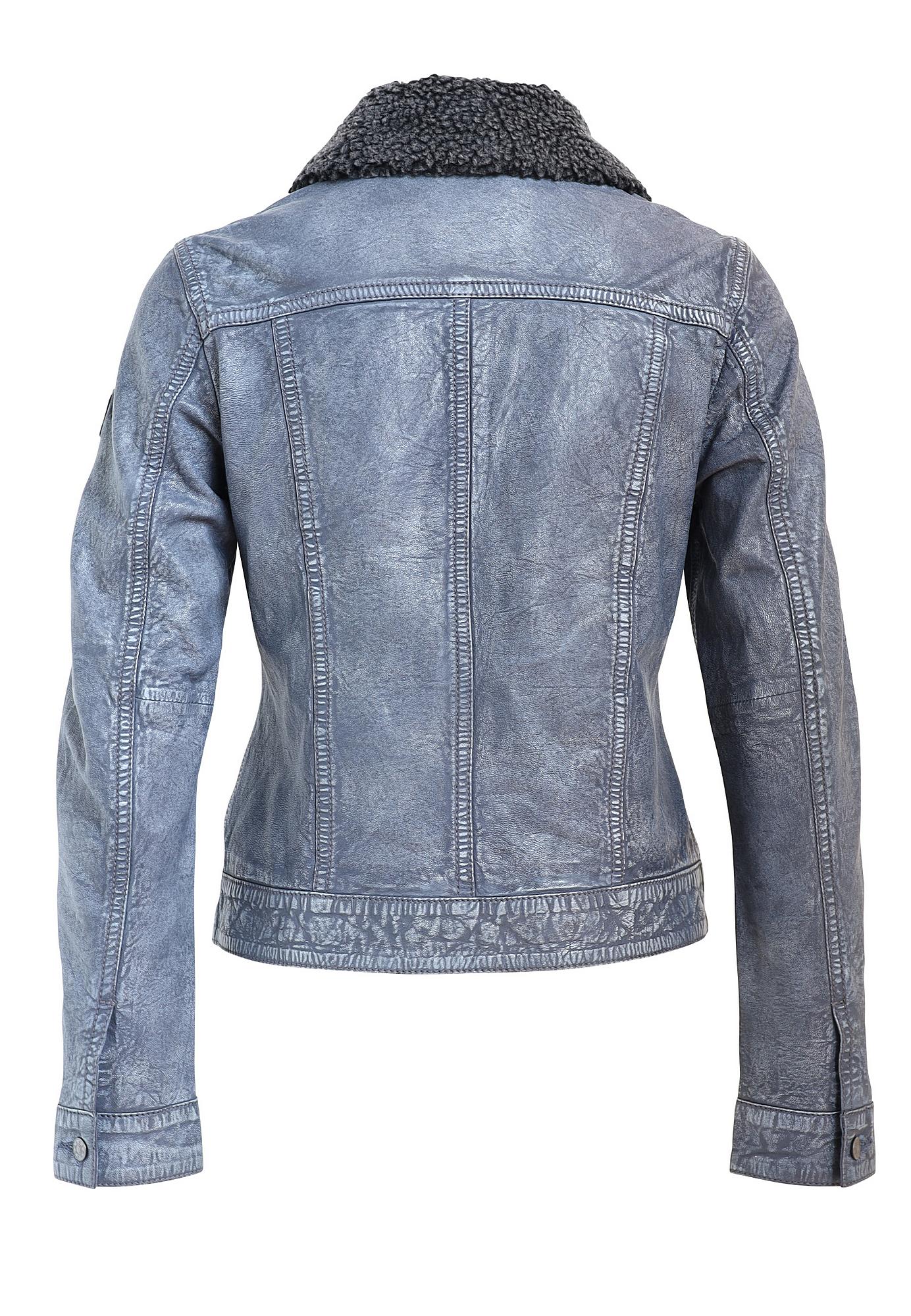 Jessie 2 RF Leather Jacket, Denim Blue