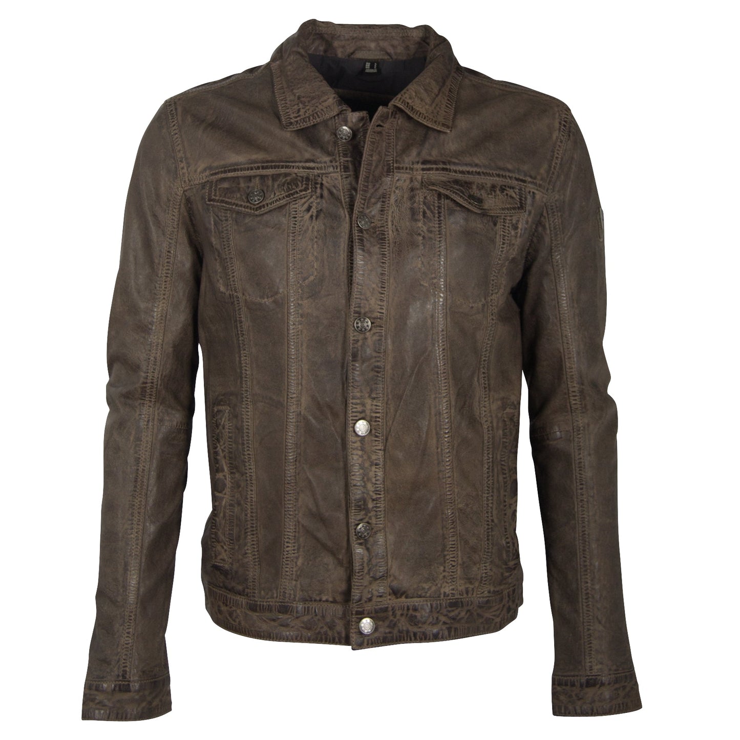 Geoff RF Leather Jacket, Elephant