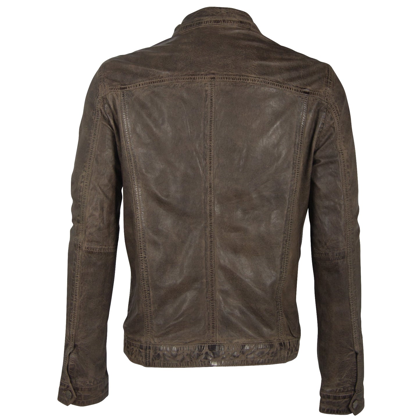 Geoff RF Leather Jacket, Elephant