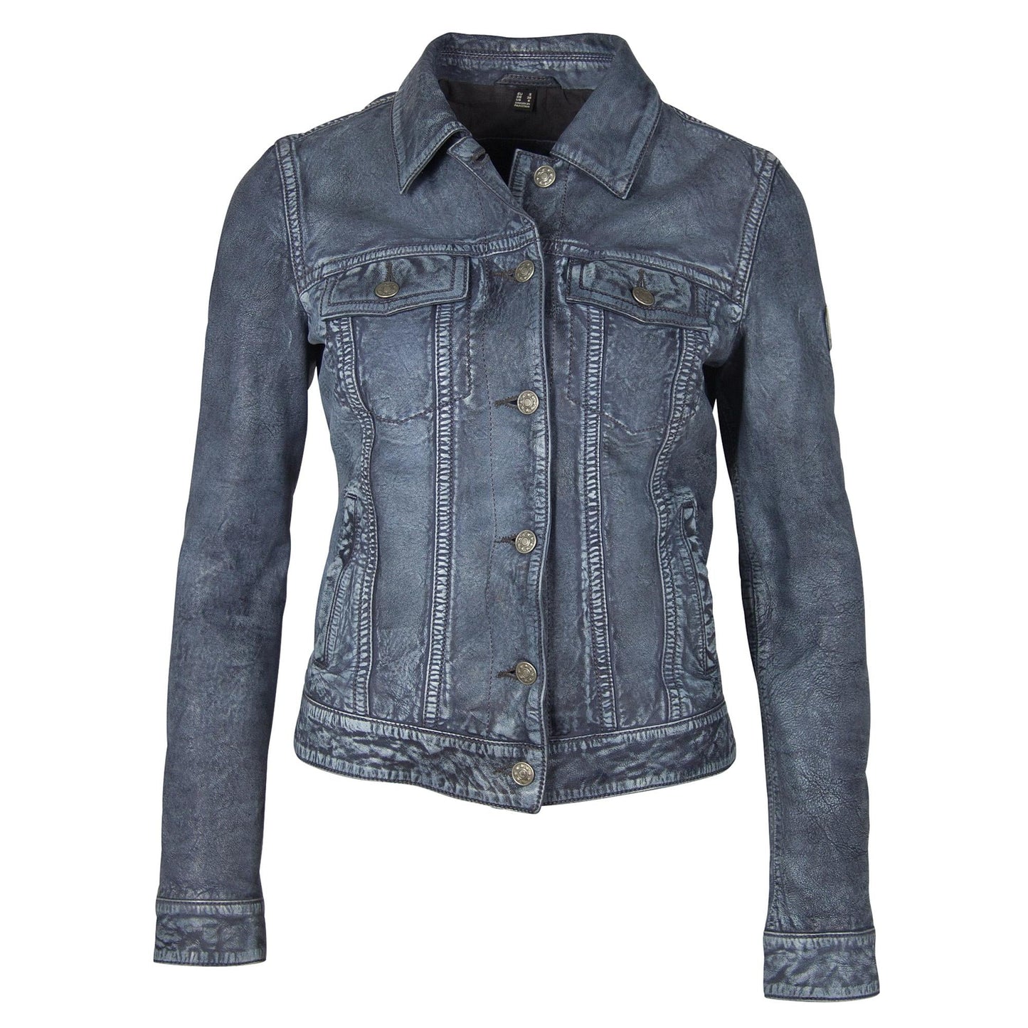 Jessie RF Leather Jacket, Blue