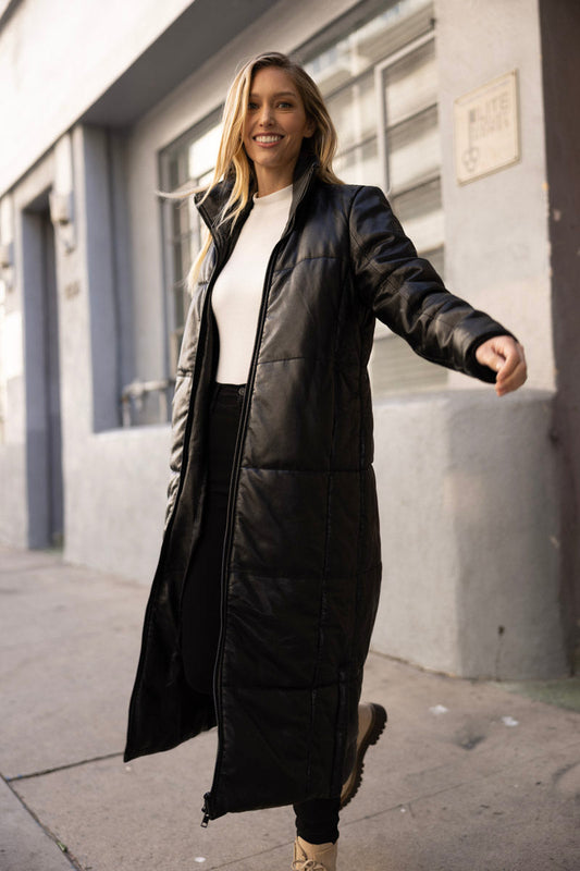 Evanna CF Leather Jacket, Black
