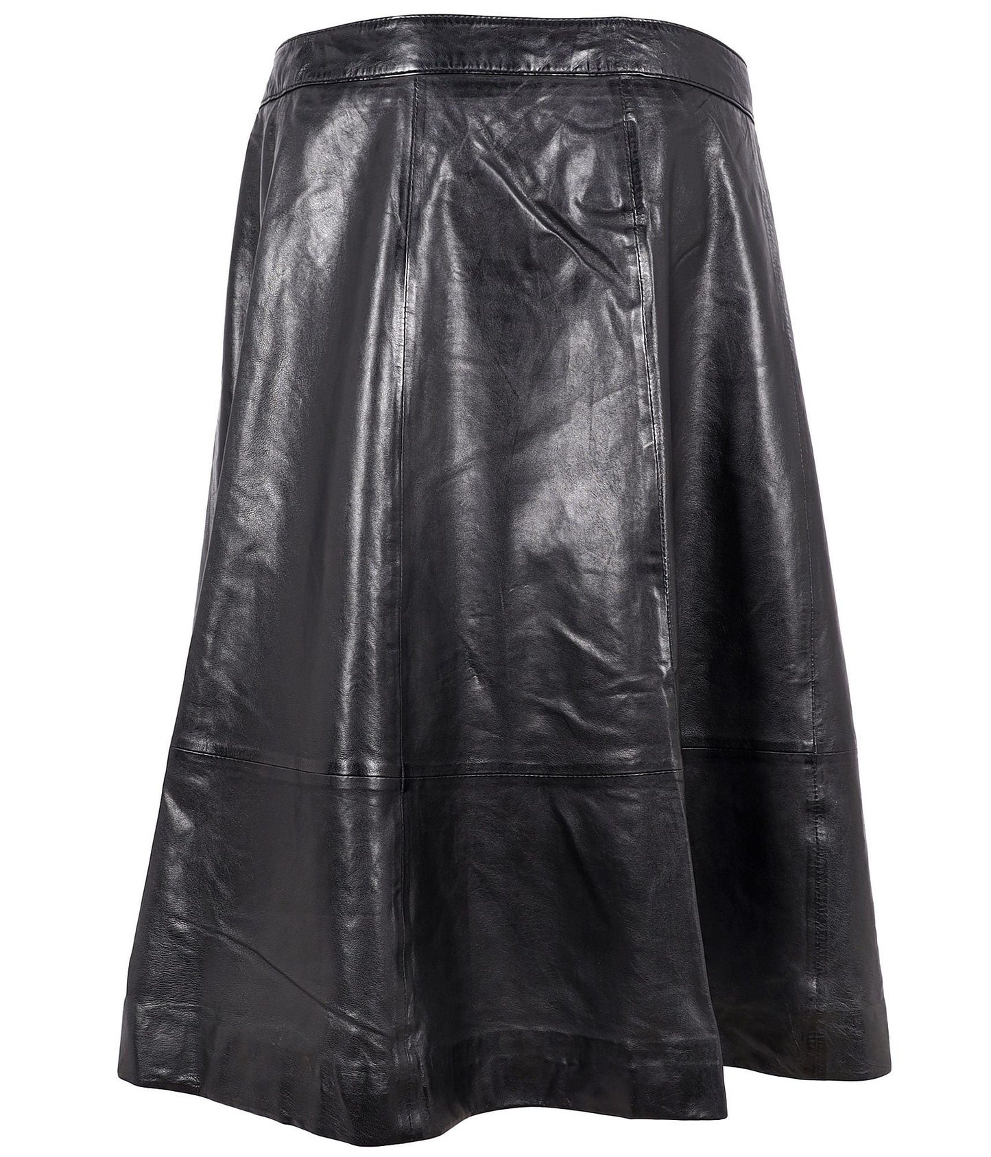 Zaza RF Leather Skirt, Black