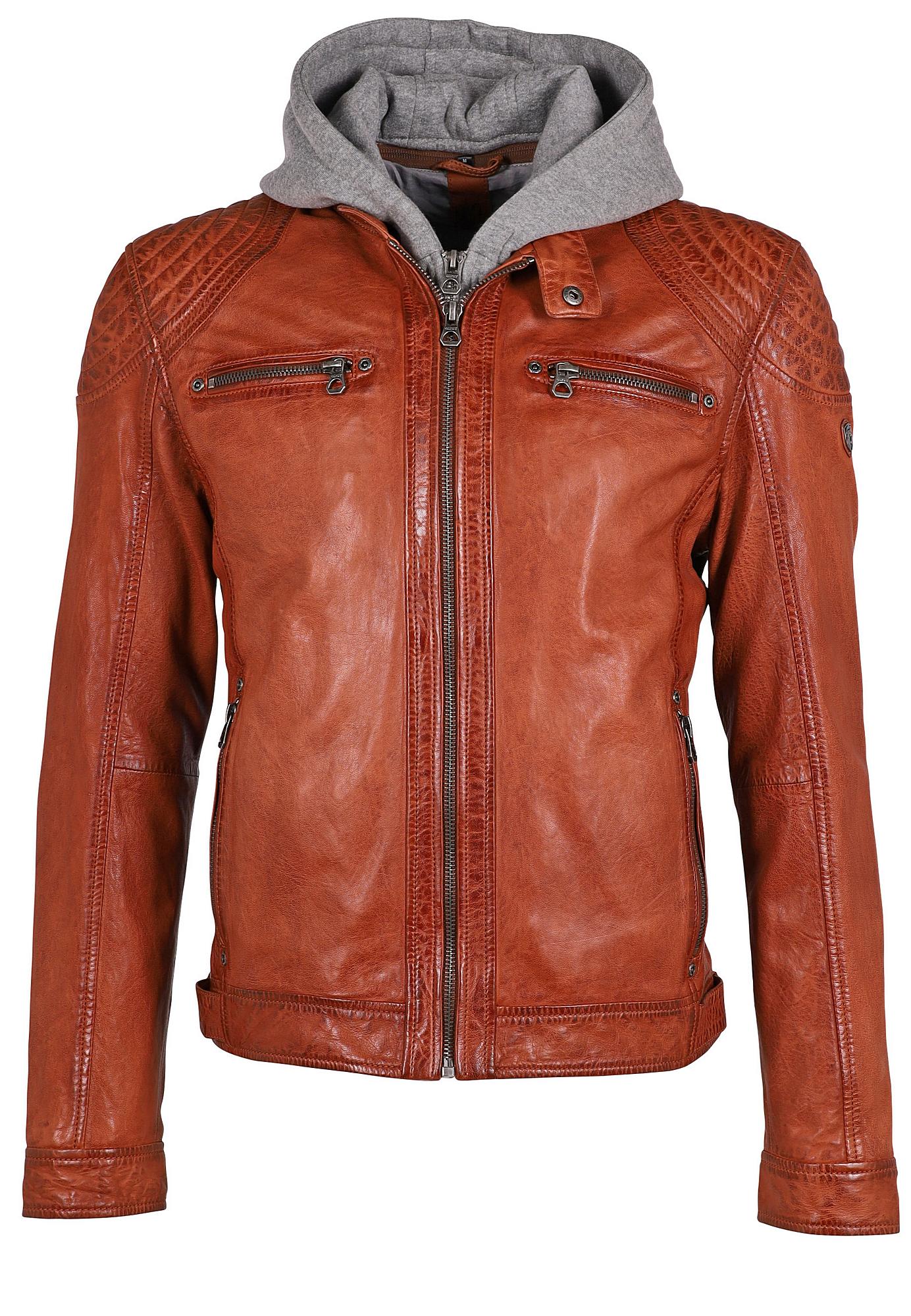 Barlo RF Leather Jacket, Brick