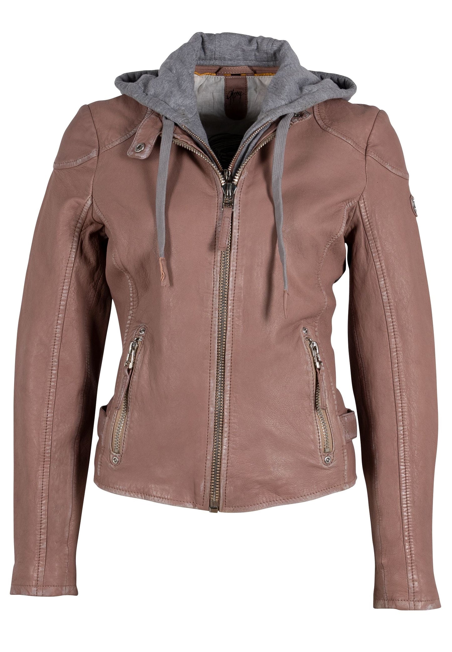 Finja RF Leather Jacket, Blush